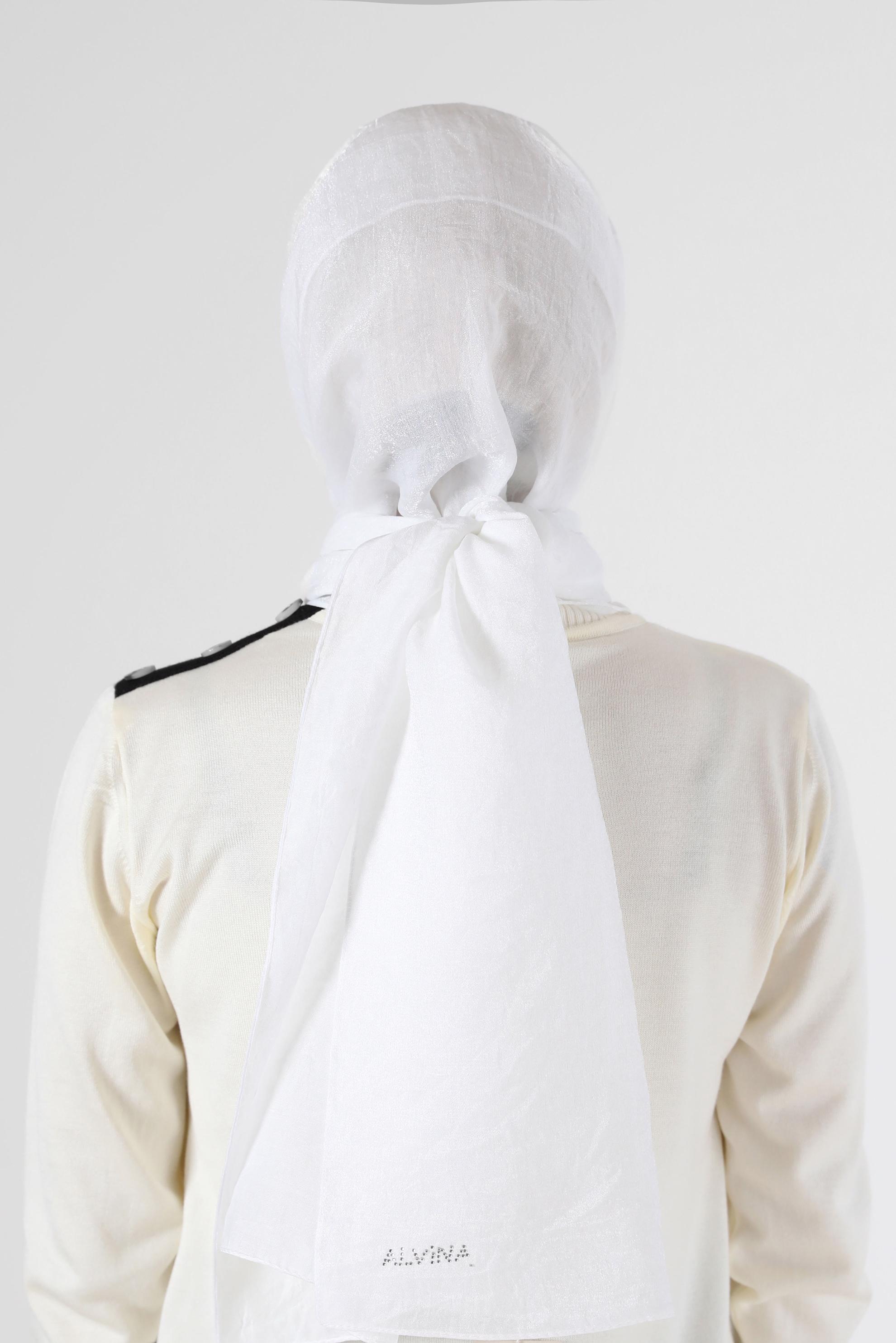 Tesettür giyim EKRU ALVİNA ŞAL 8064 