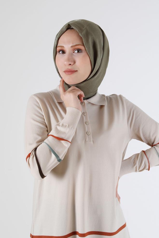 Tesettür giyim  ALVİNA ŞAL 8064  - ALVİNA