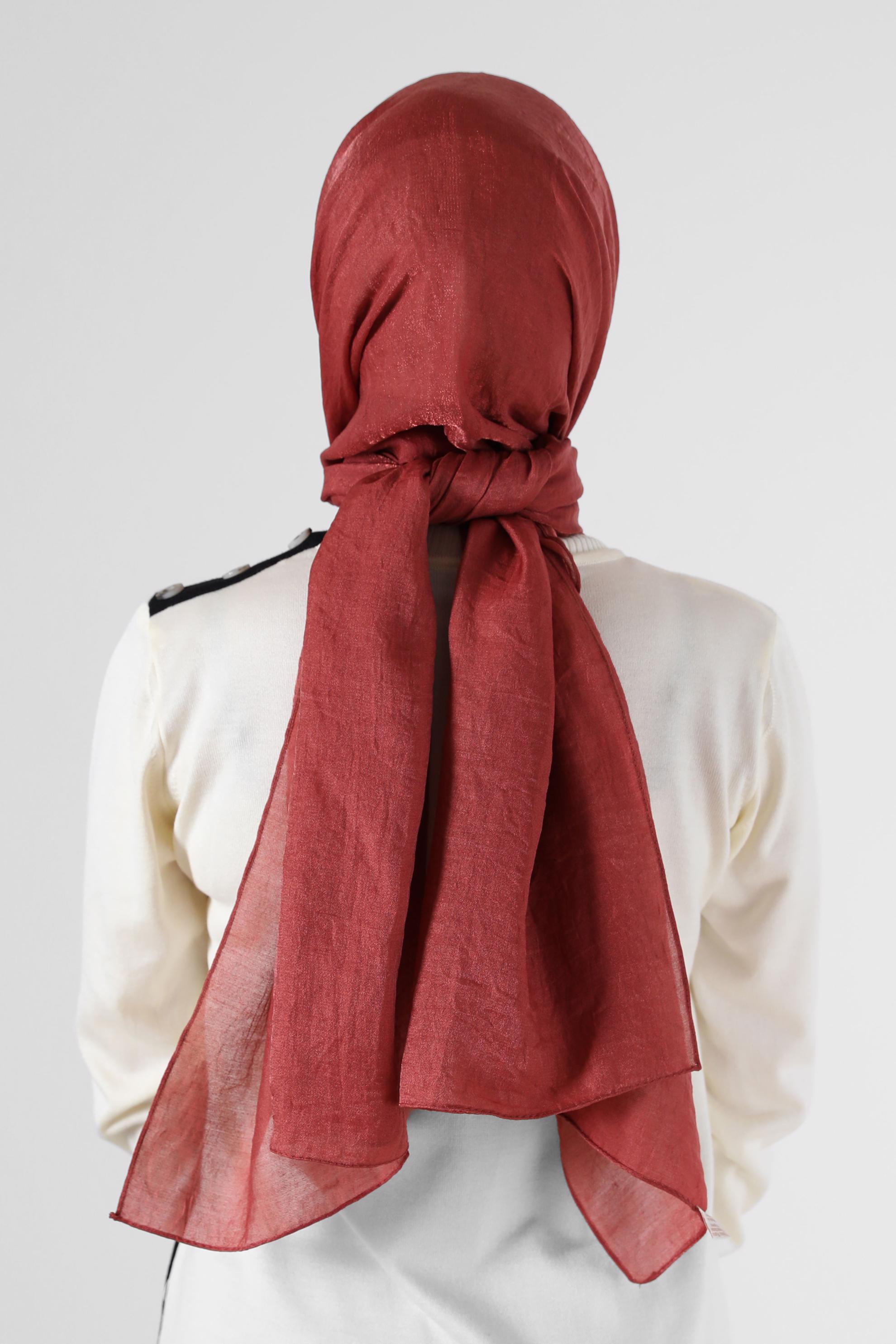 Tesettür giyim TURUNCU ALVİNA ŞAL 8064 