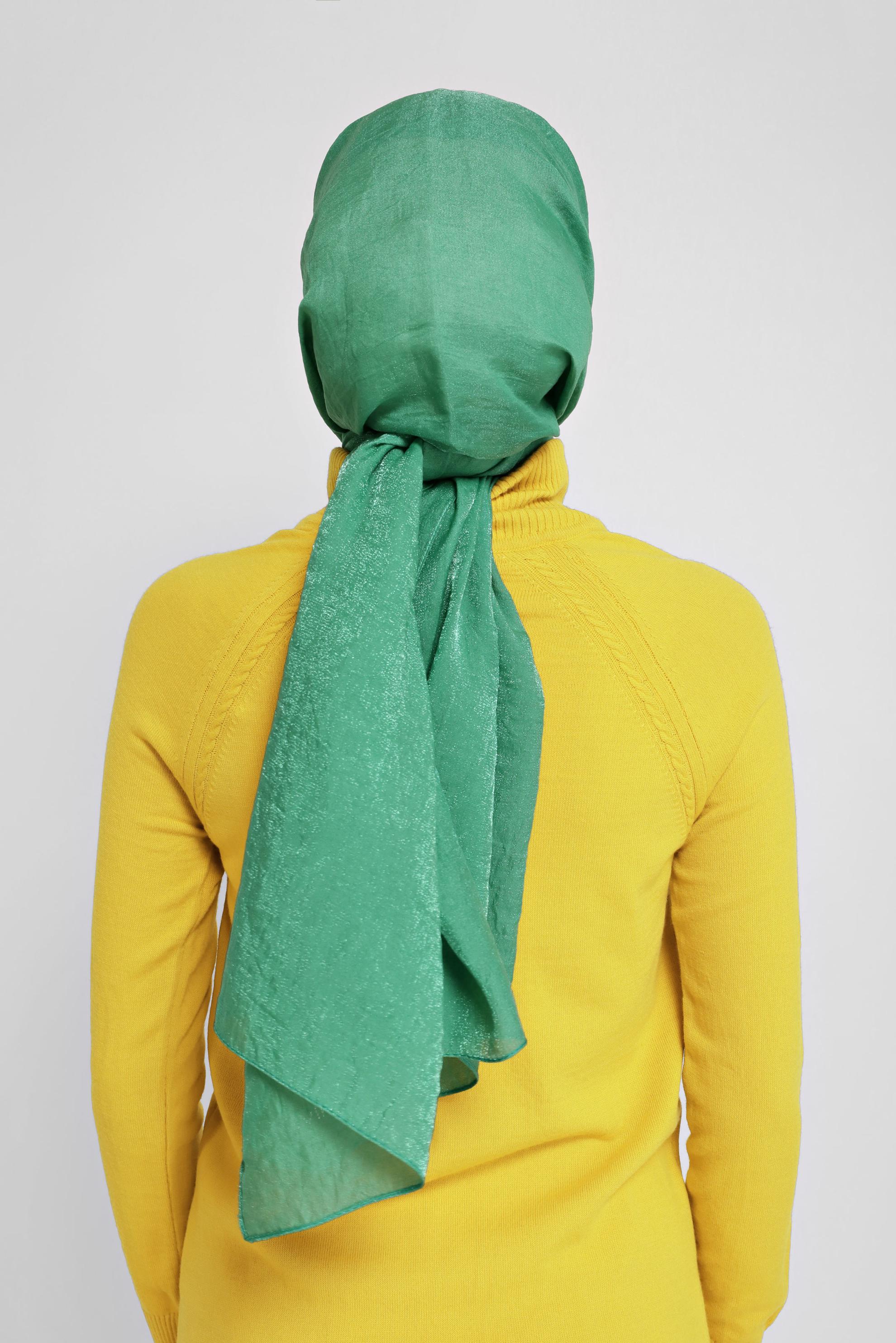 Tesettür giyim YEŞİL ALVİNA ŞAL 8064 