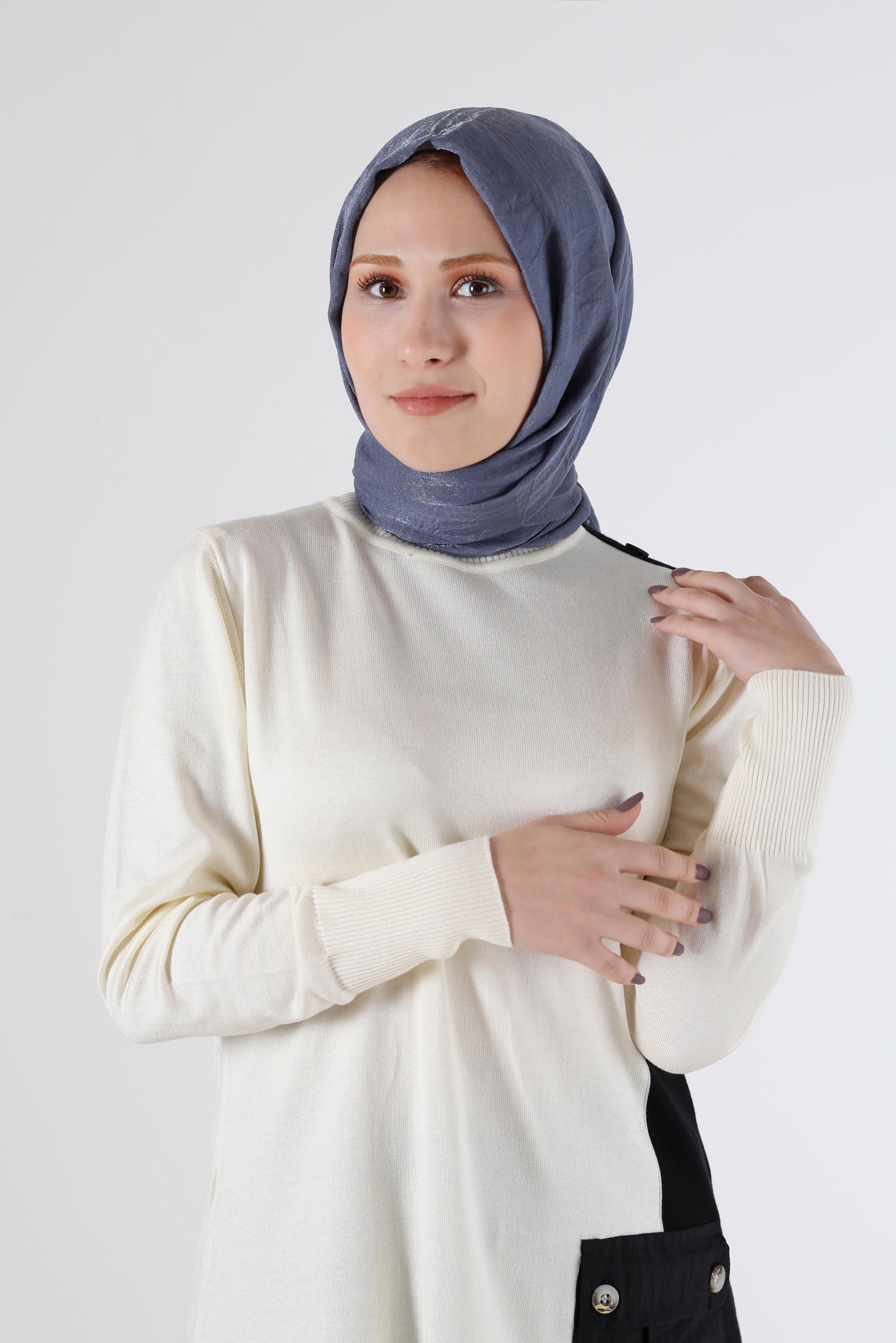 Tesettür giyim LACİVERT ALVİNA ŞAL 8064 