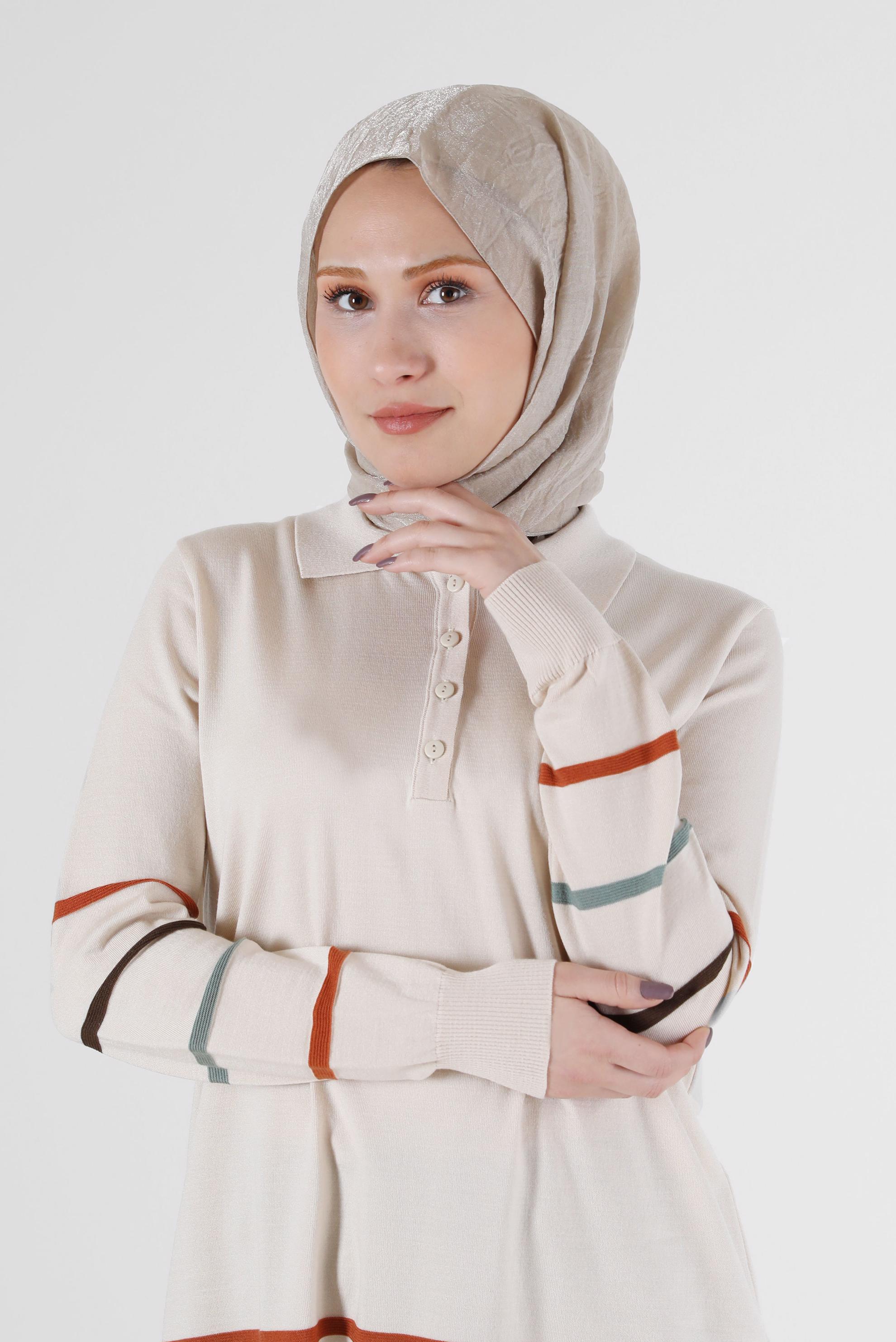 Hijab clothing BEIGE ALVİNA SHAWL 8064 