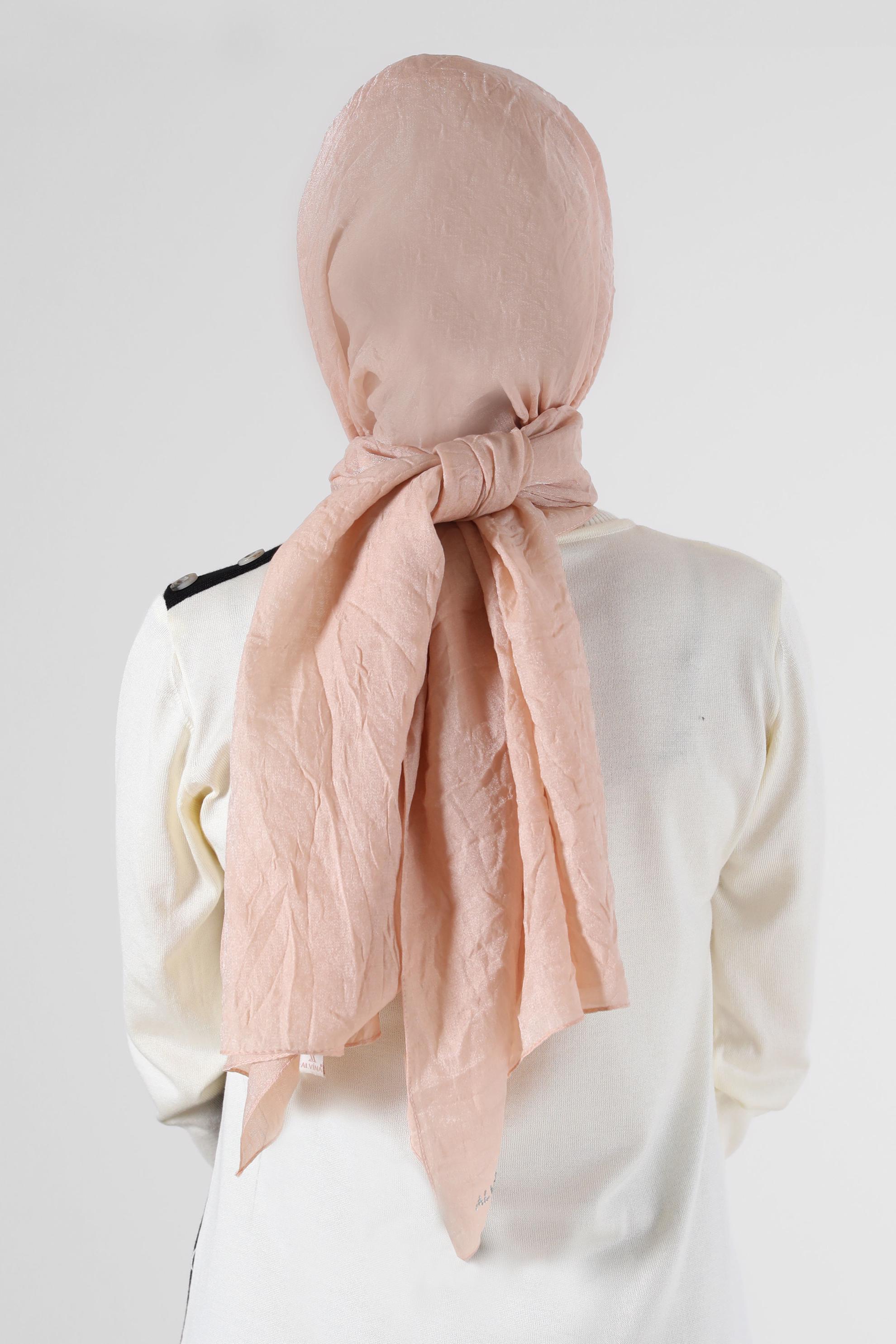 Tesettür giyim PUDRA ALVİNA ŞAL 8064 