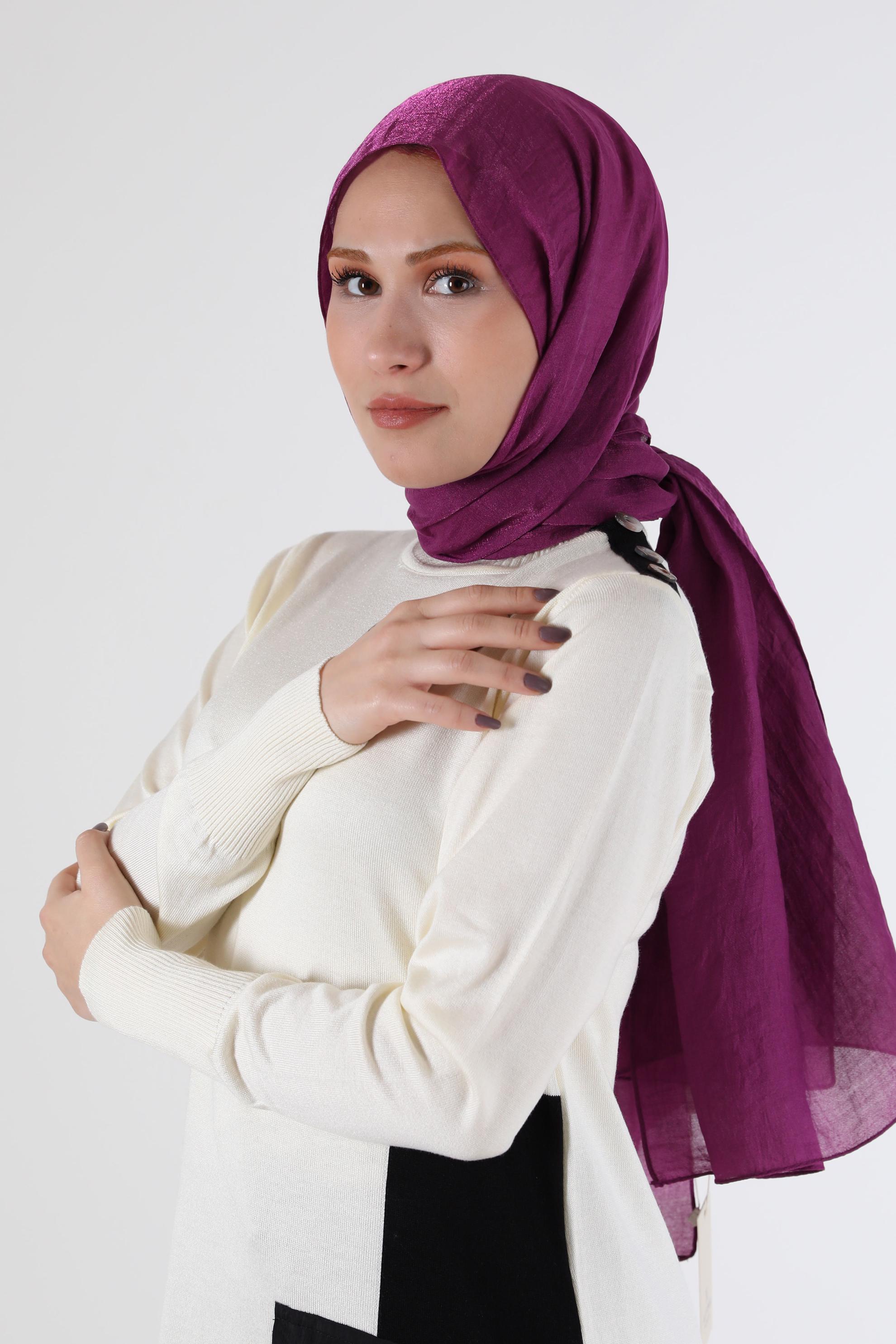 Tesettür giyim MOR ALVİNA ŞAL 8064 