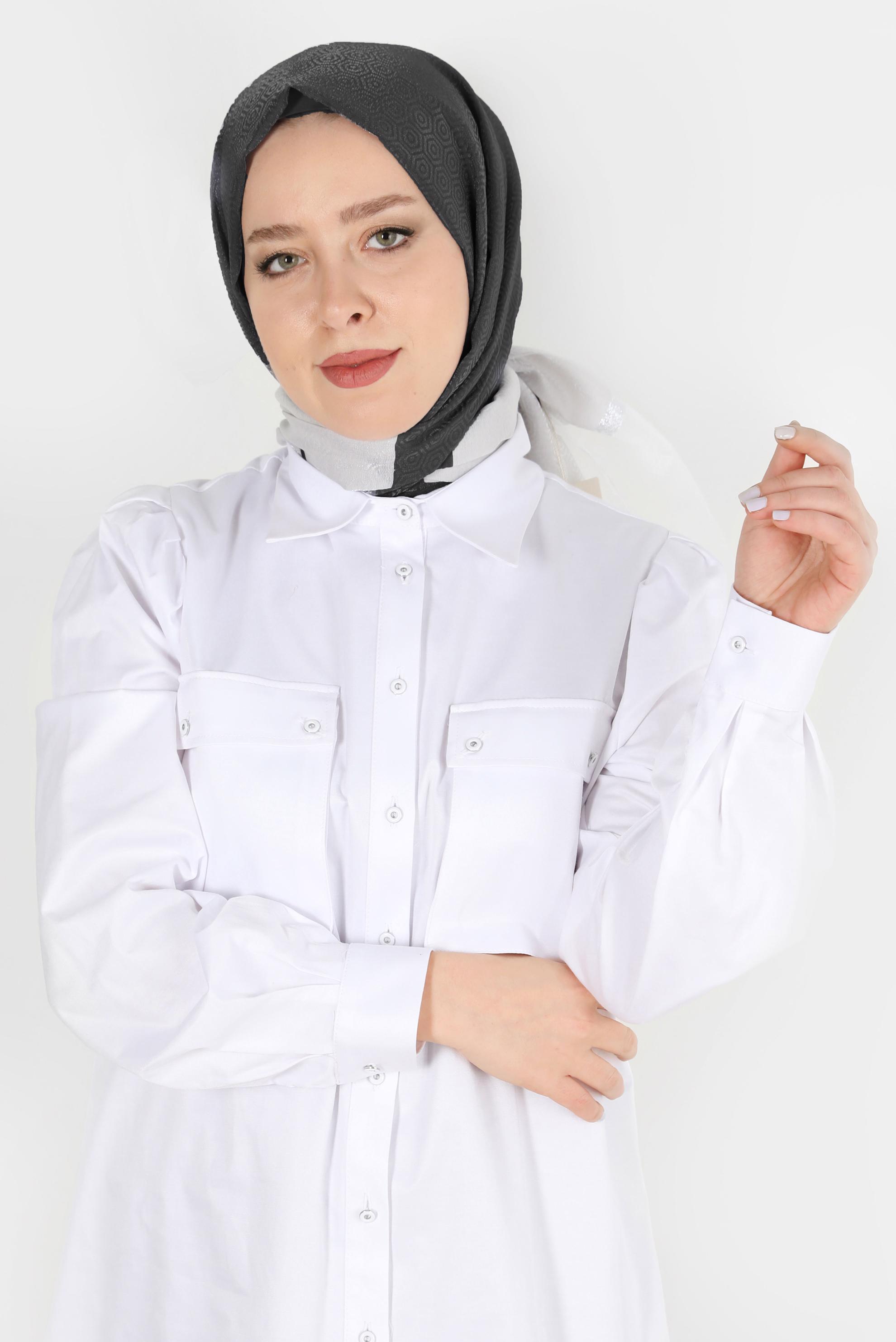 Tesettür giyim SİYAH ALVİNA ŞAL 8065 