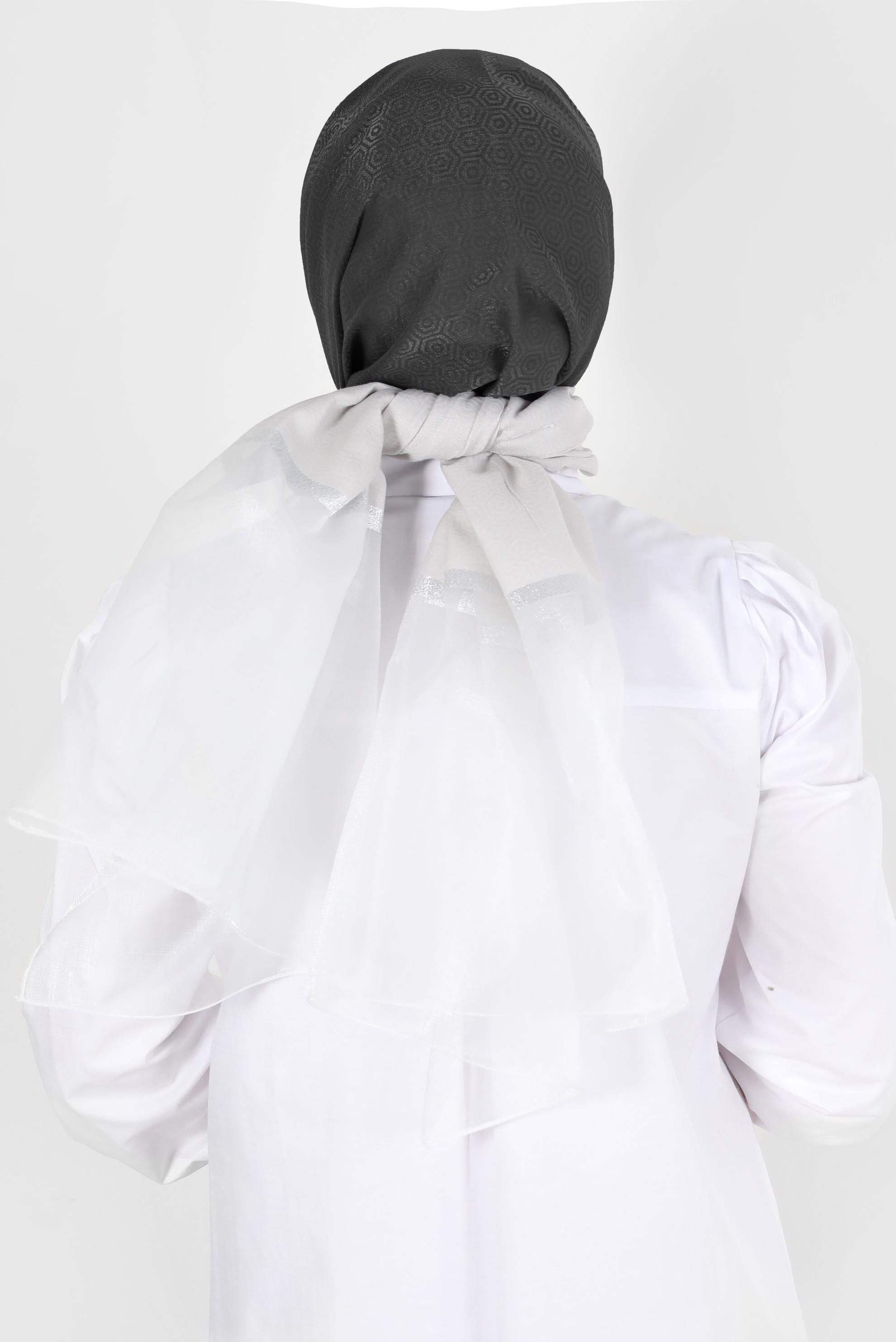 Tesettür giyim SİYAH ALVİNA ŞAL 8065 