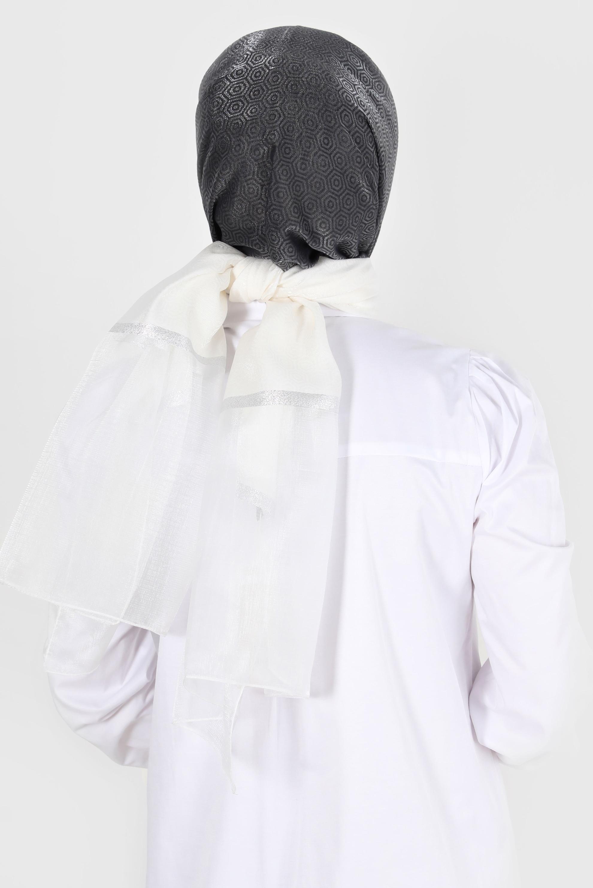 Tesettür giyim SİYAH ALVİNA ŞAL 8065 