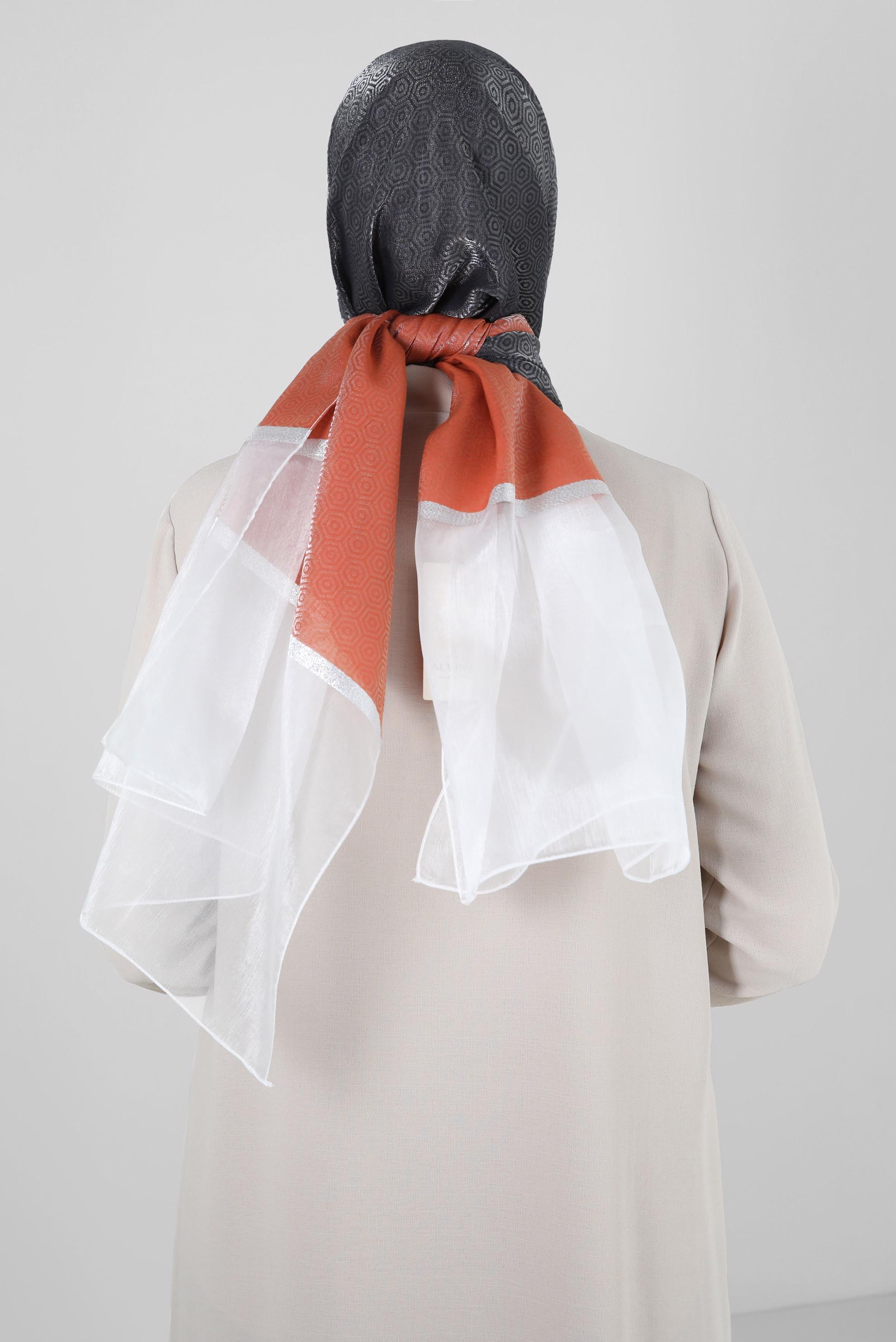 Tesettür giyim SİYAH ALVİNA ŞAL 8065 