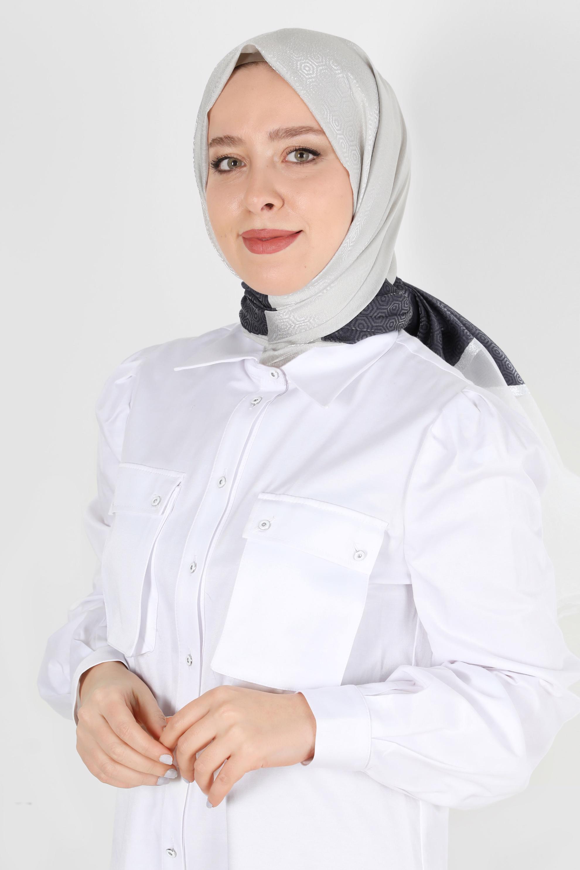 Tesettür giyim SİYAH ALVİNA ŞAL 8065 