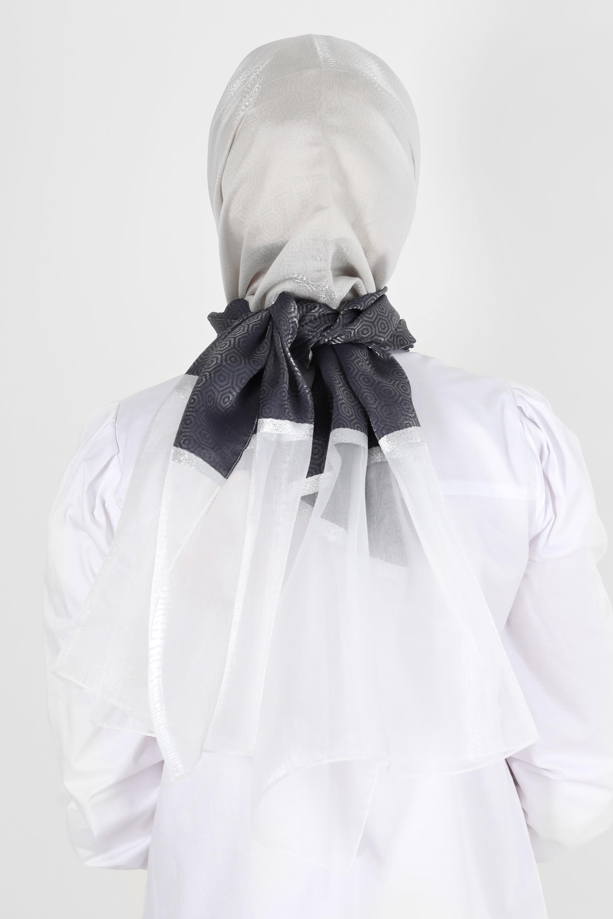 Tesettür giyim SİYAH ALVİNA ŞAL 8065 