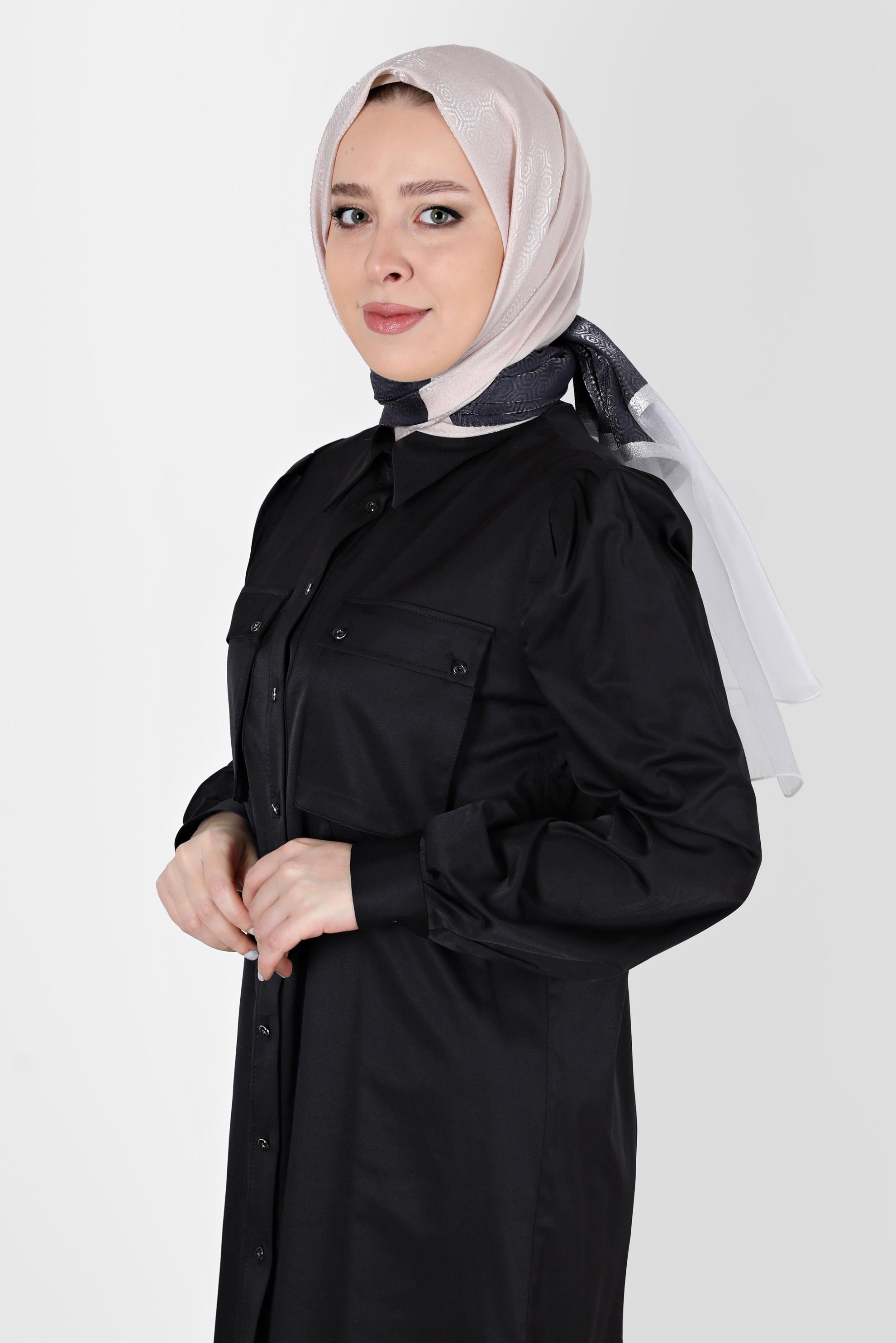 Tesettür giyim PUDRA ALVİNA ŞAL 8065 