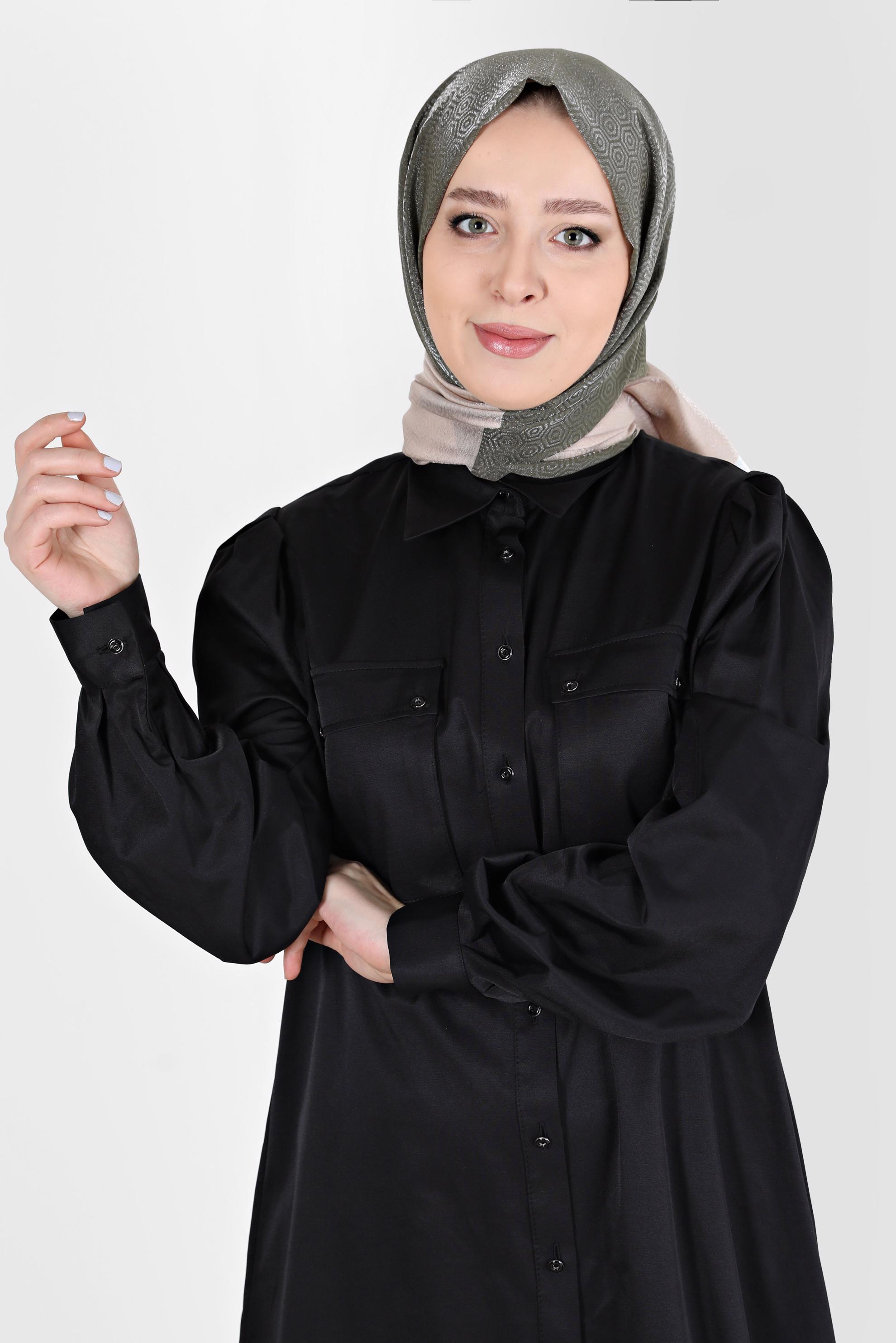 Tesettür giyim VİZON ALVİNA ŞAL 8065 