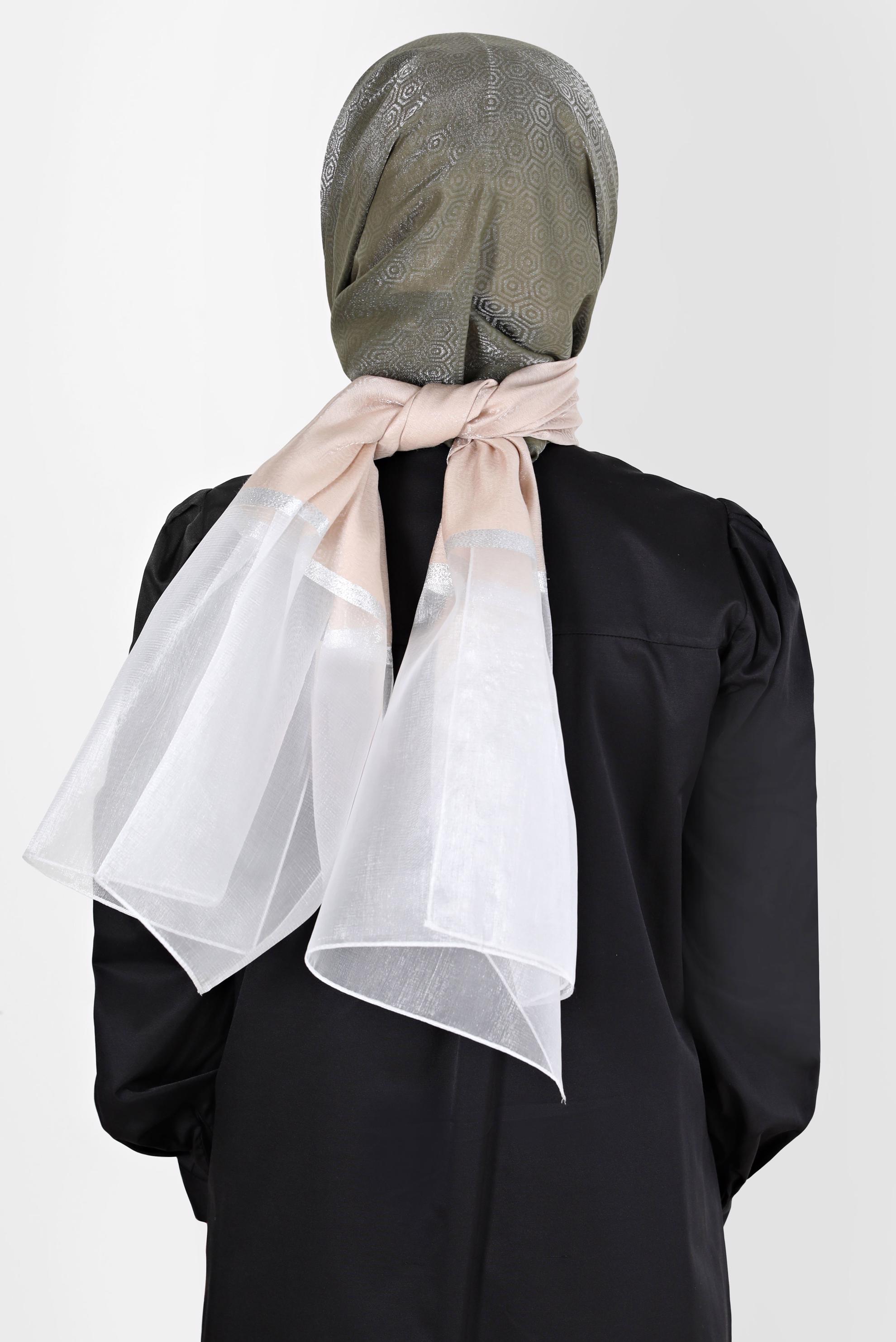 Tesettür giyim VİZON ALVİNA ŞAL 8065 