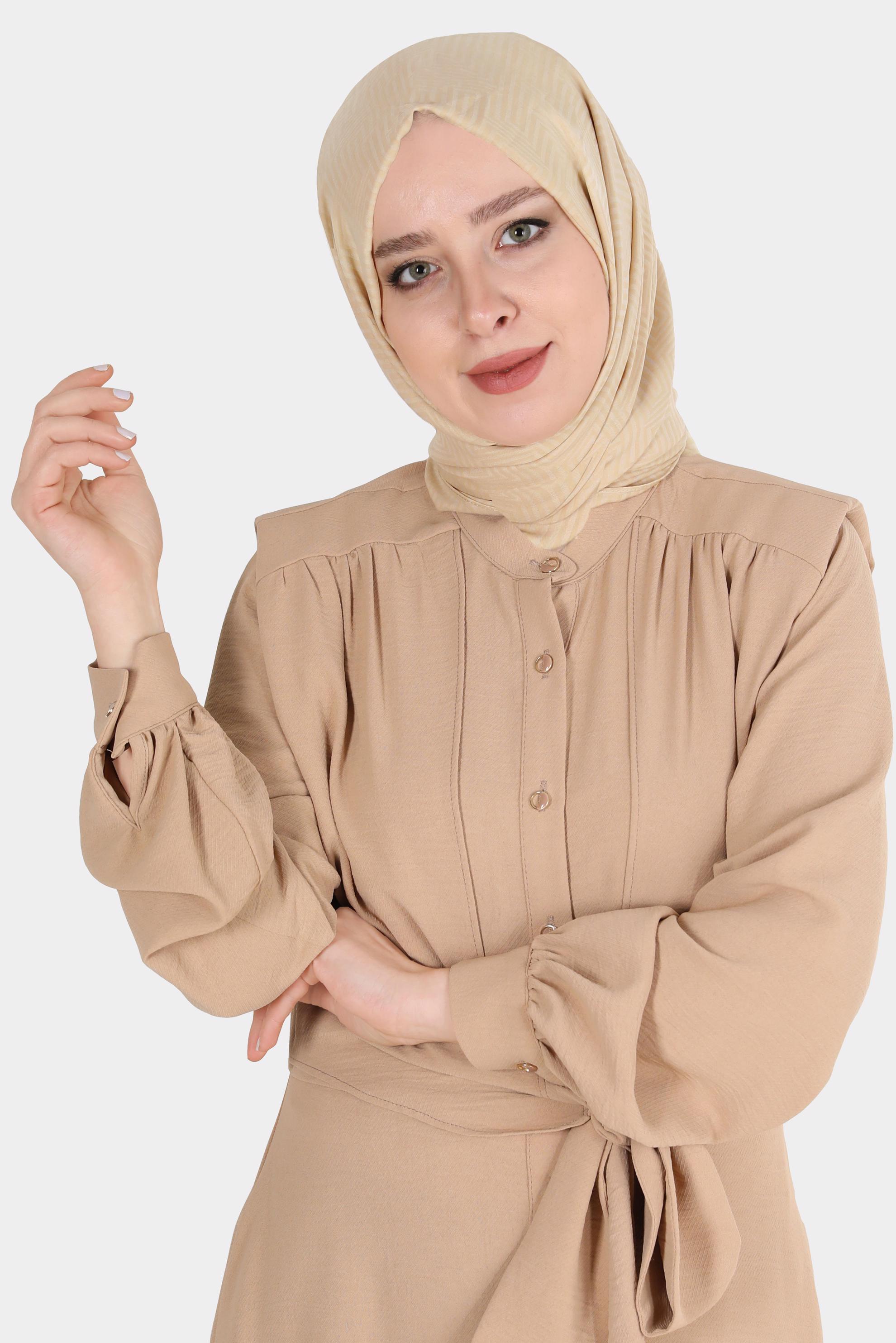 Tesettür giyim ALTIN ALVİNA LABİRENT DESEN ŞAL 8067 