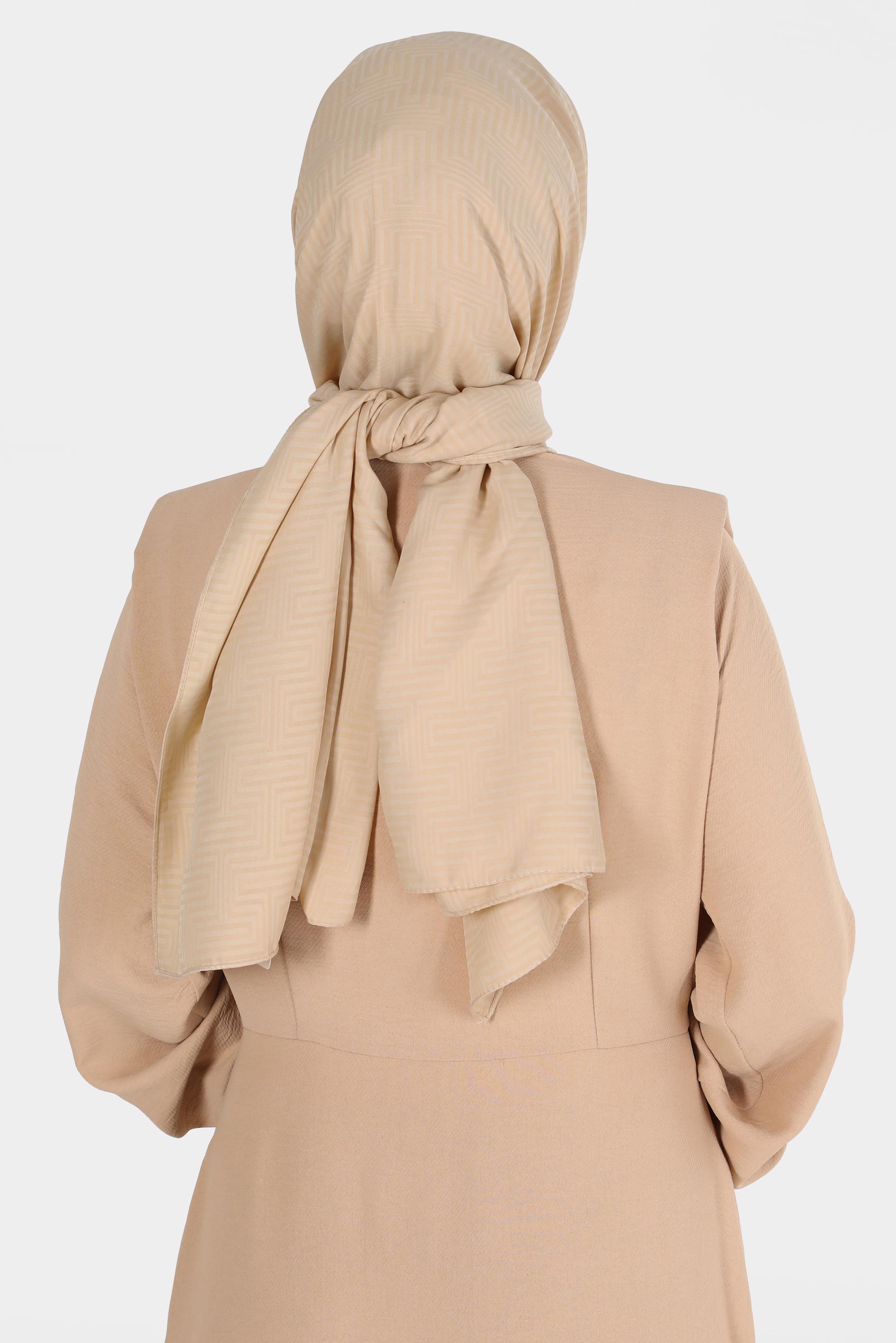 Tesettür giyim ALTIN ALVİNA LABİRENT DESEN ŞAL 8067 