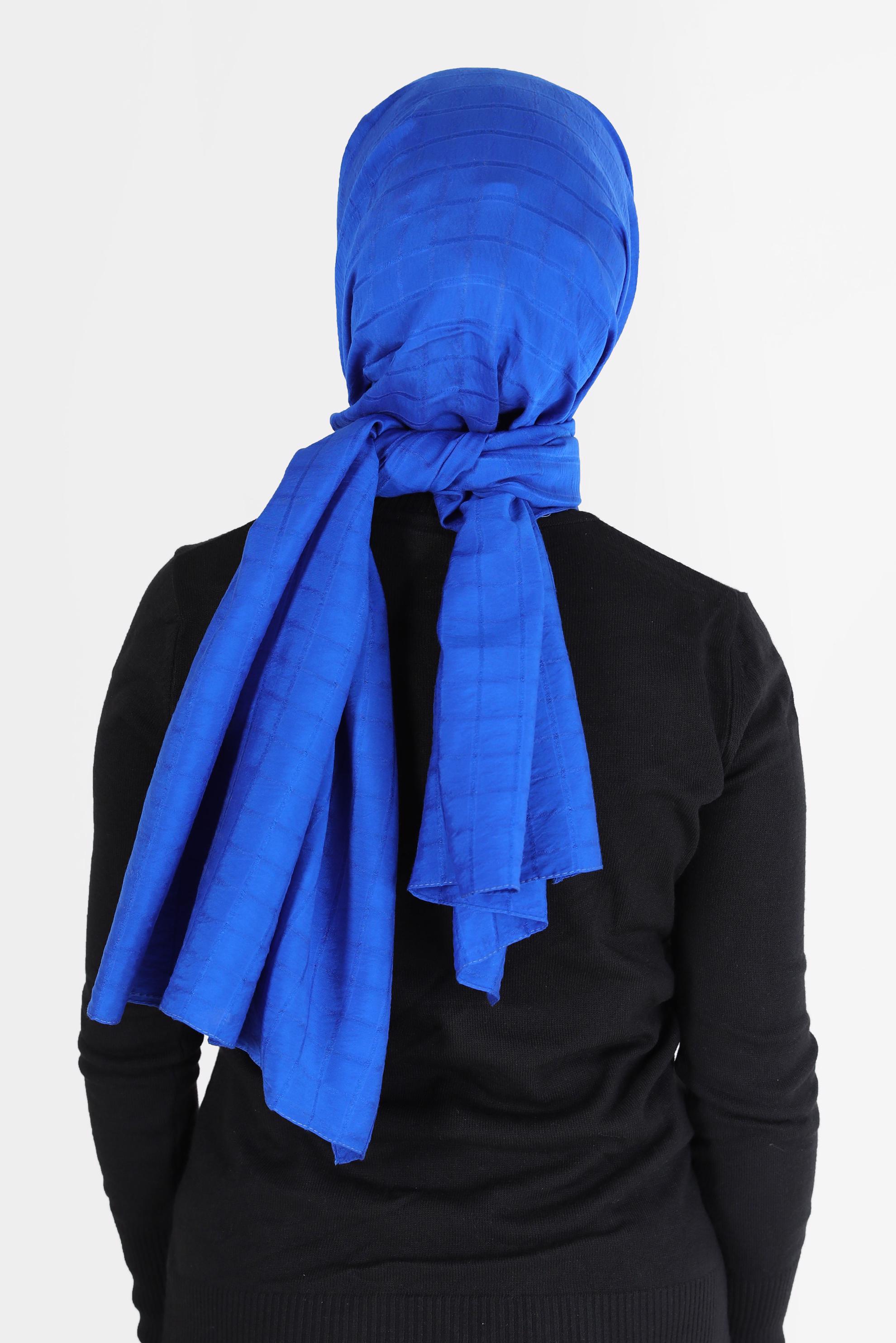 Tesettür giyim LACİVERT ALVİNA KARE KUTU ŞAL 8069 