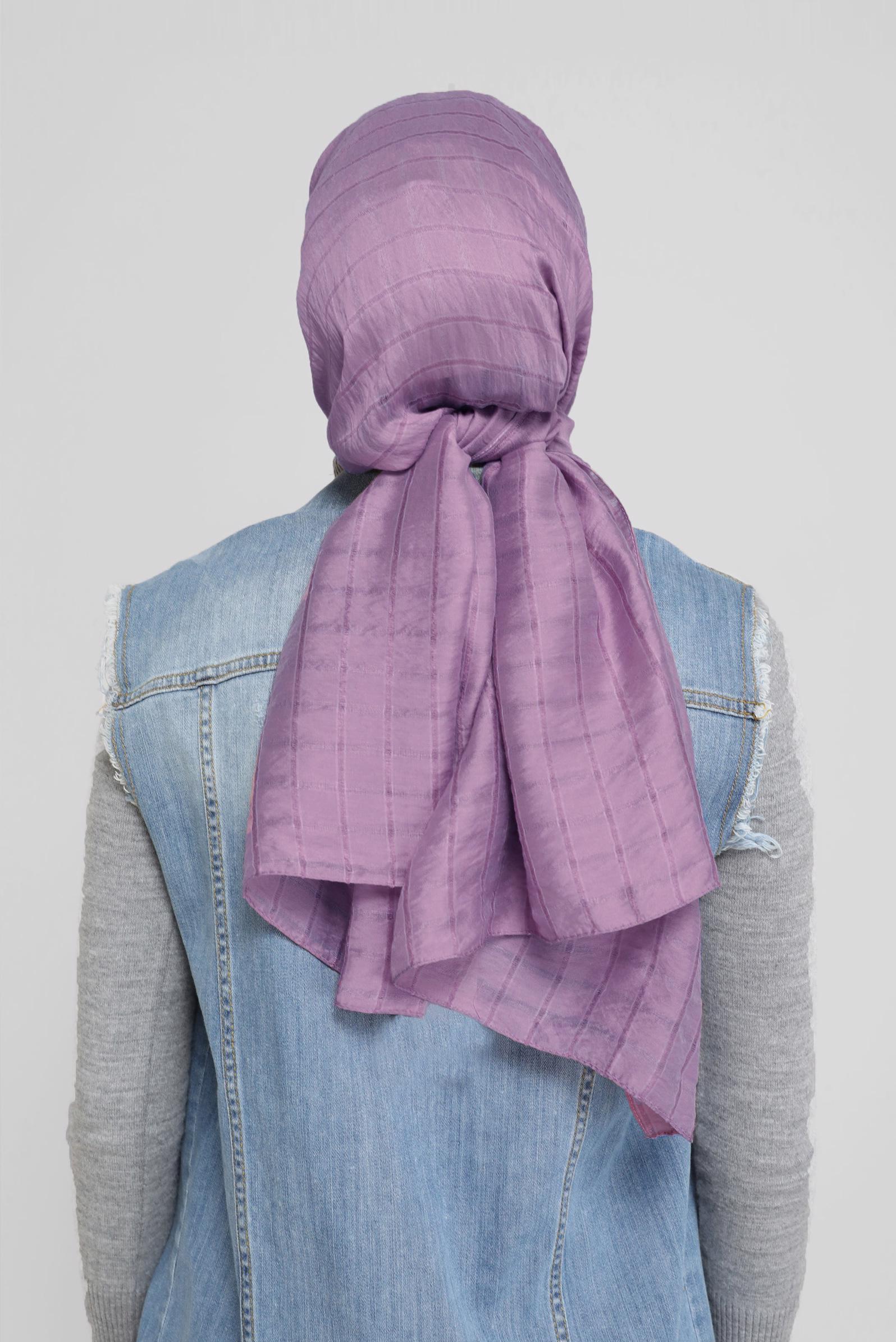 Tesettür giyim MOR ALVİNA KARE KUTU ŞAL 8069 