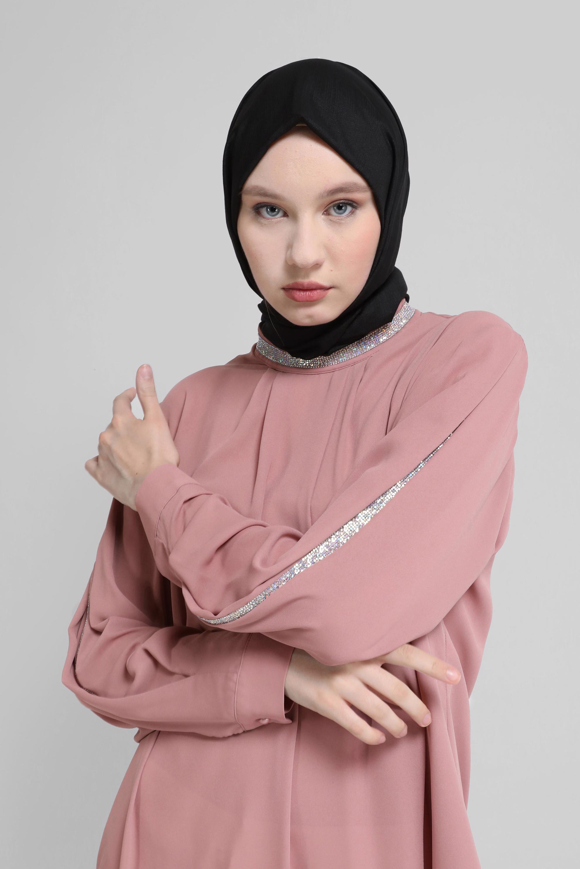 Vêtements hijab NOIR CHÂLE EN MOUSSELINE ALVINA 8073
