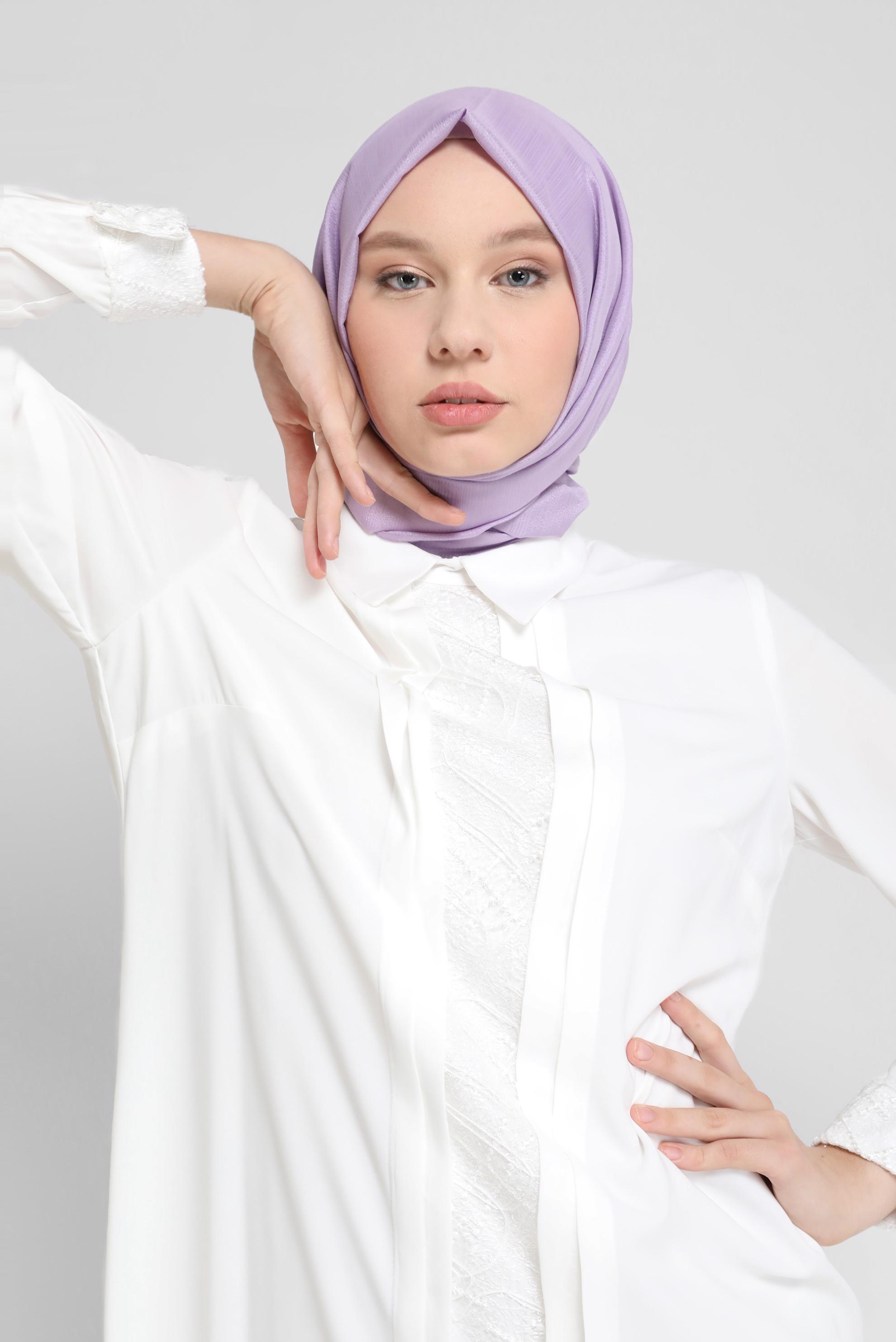 Vêtements hijab POURPRE CHÂLE EN MOUSSELINE ALVINA 8073