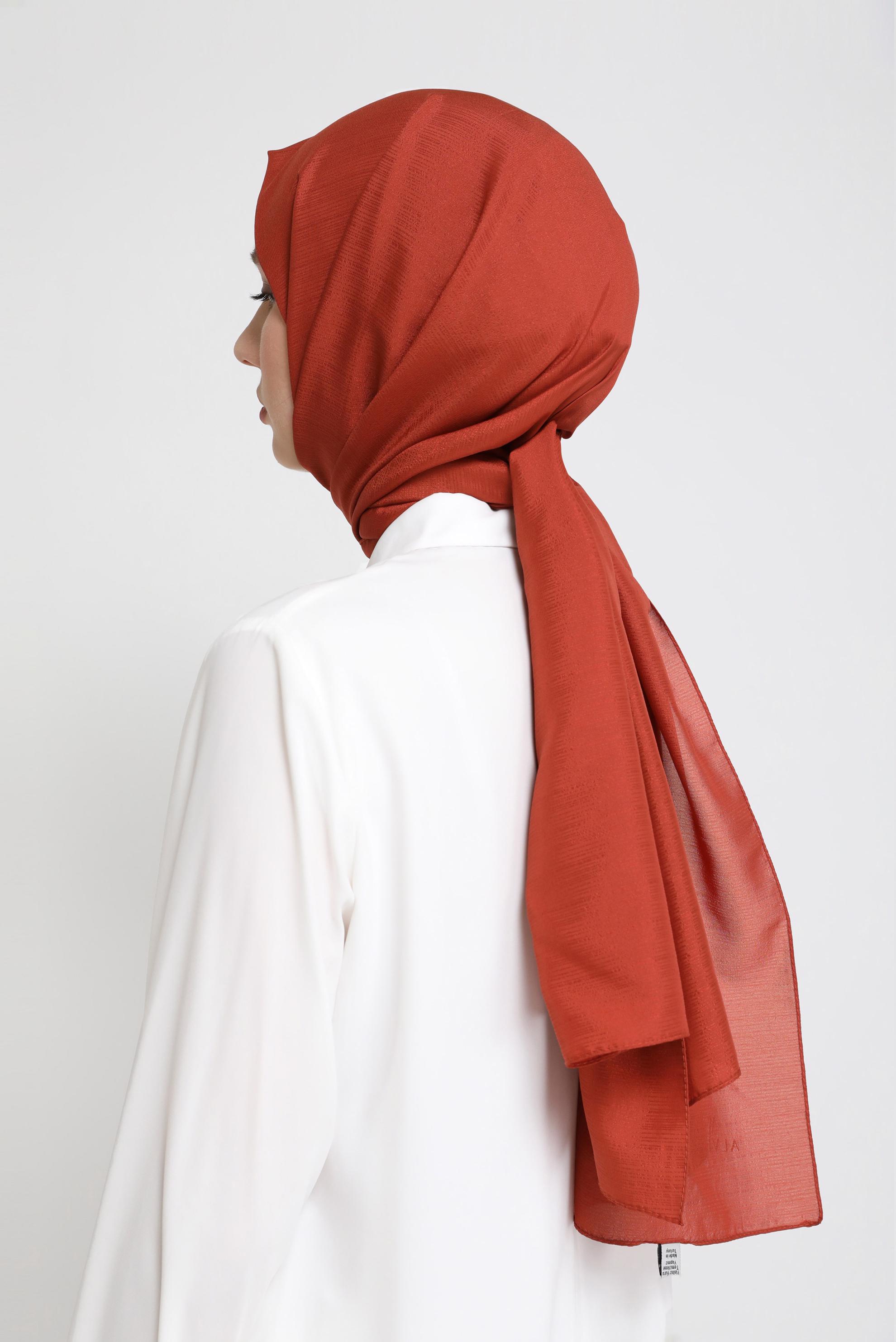 Vêtements hijab ORANGE CHÂLE EN MOUSSELINE ALVINA 8073