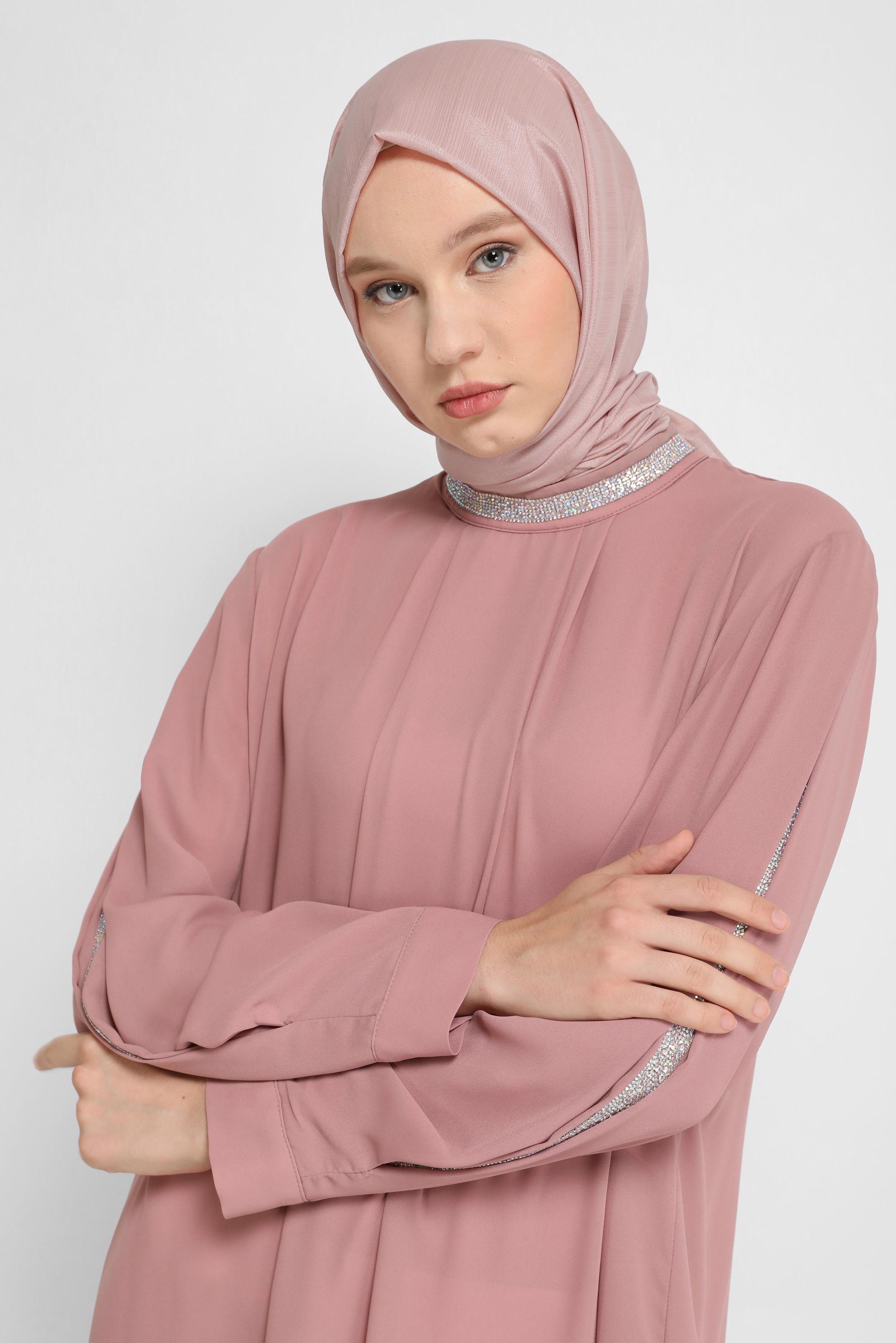 Tesettür giyim PUDRA ALVİNA ŞİFON ŞAL 8073