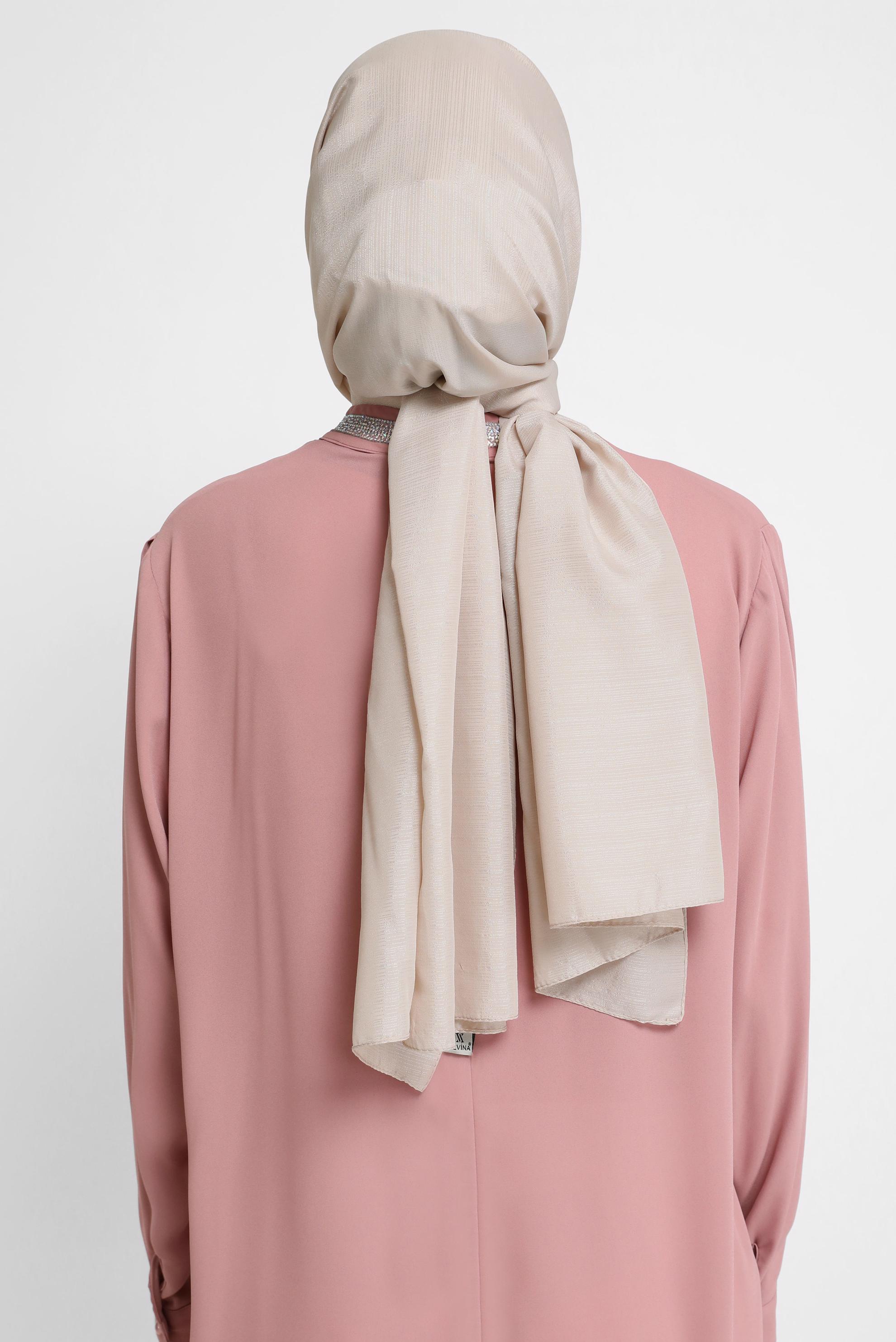 Tesettür giyim VİZON ALVİNA ŞİFON ŞAL 8073