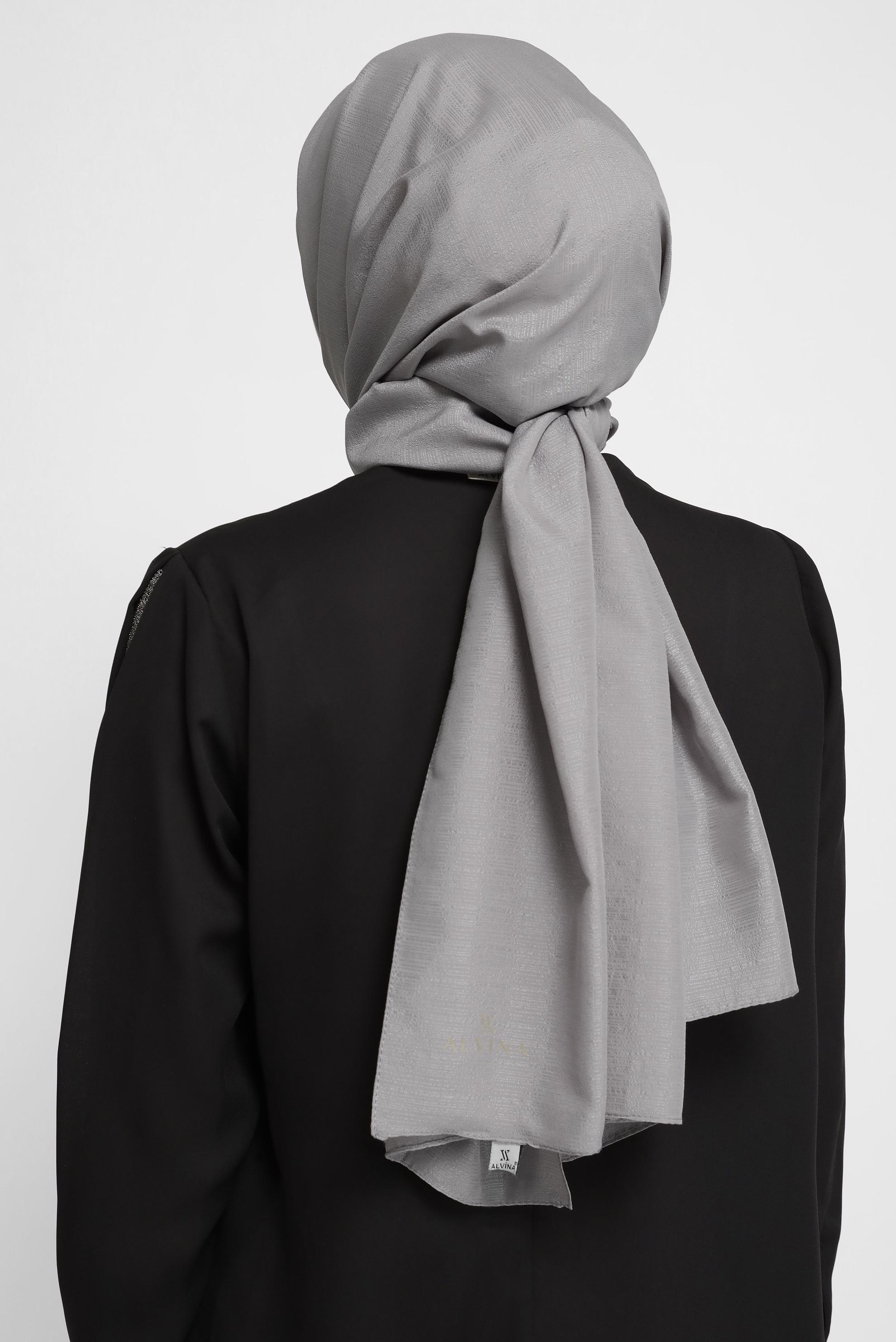Tesettür giyim GRİ ALVİNA ŞİFON ŞAL 8073
