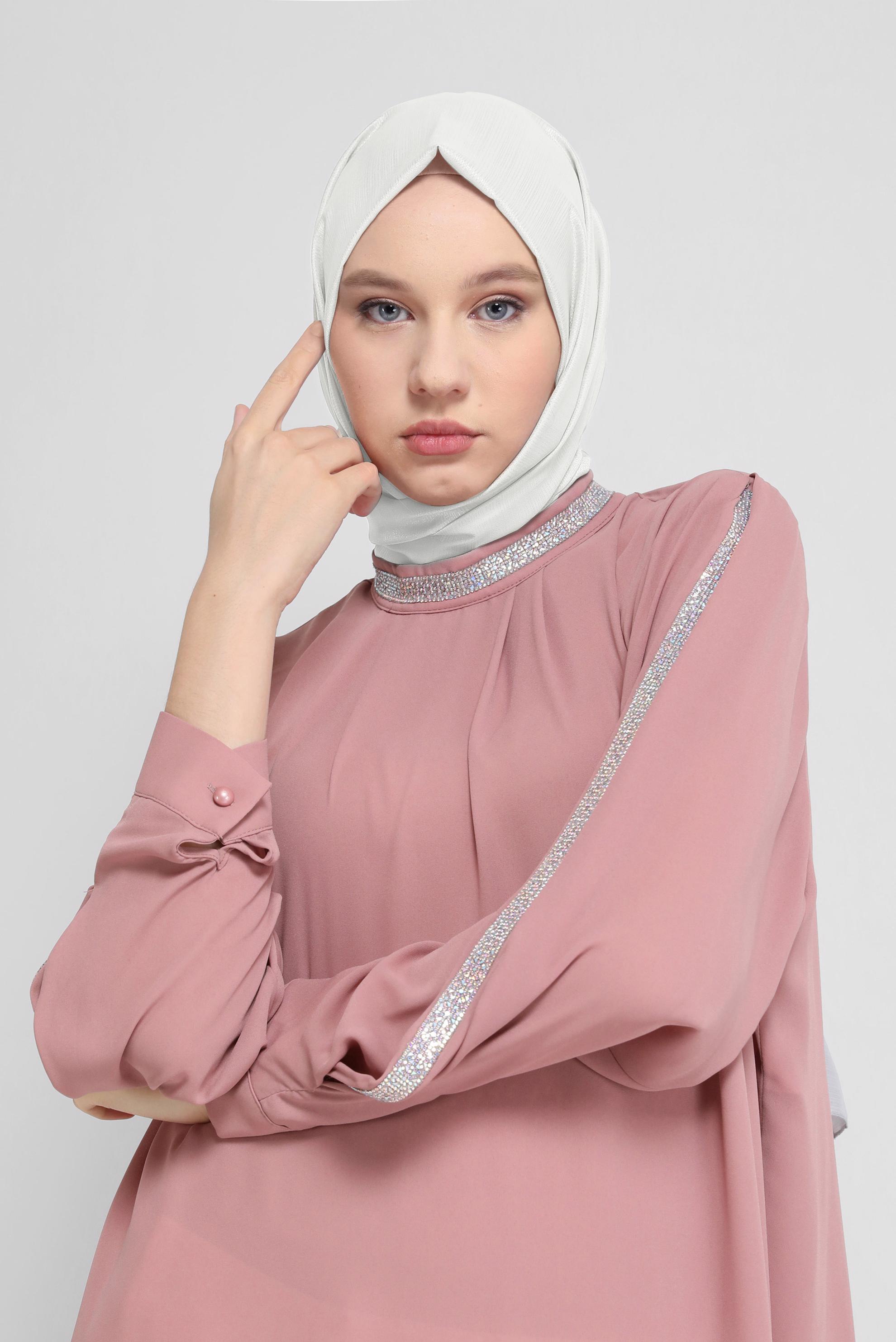 Hijab clothing WHITE ALVINA CHIFFON SHAWL 8073