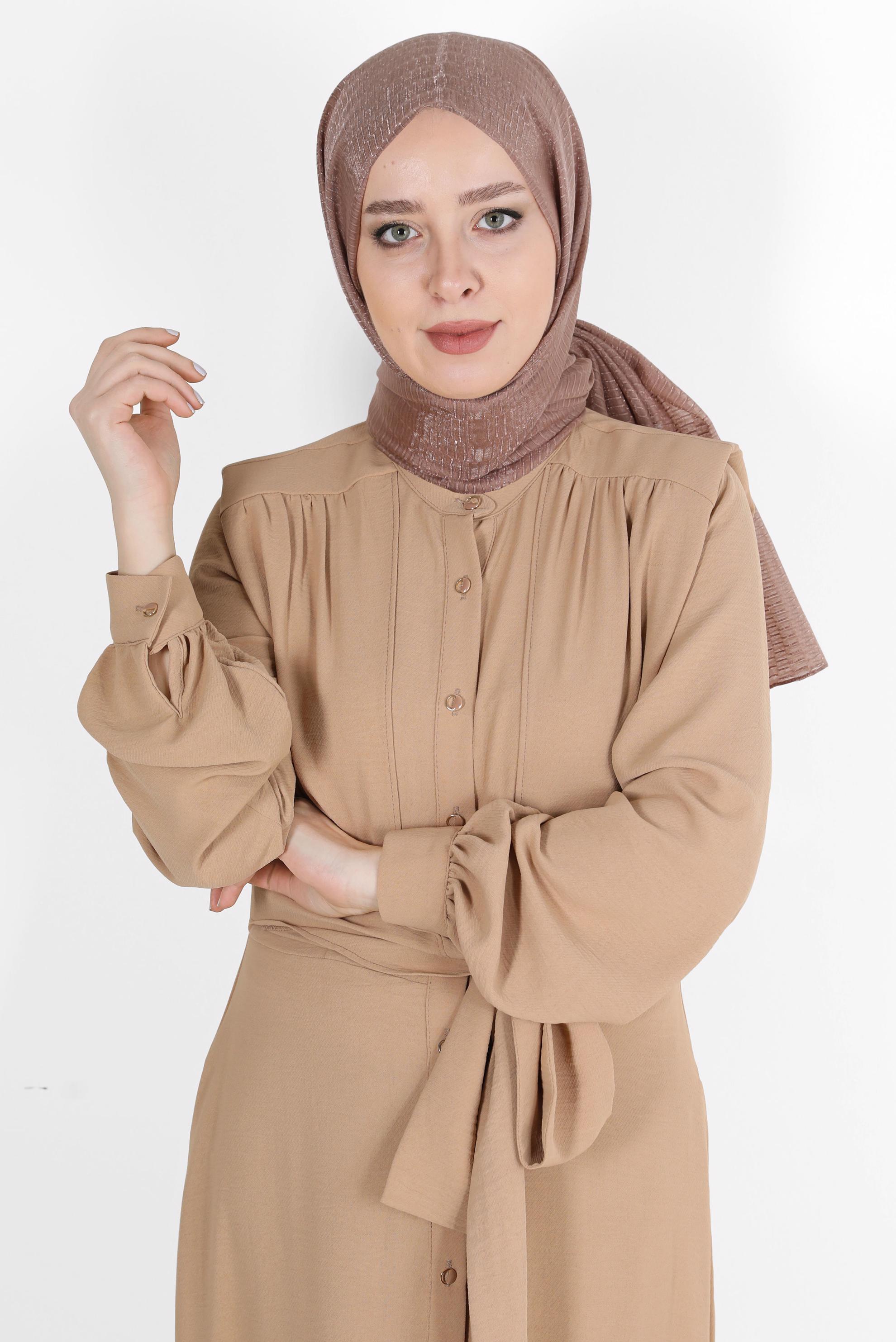 Tesettür giyim BEJ 8074 ALVİNA BELLA SERİSİ-1 (NRL)