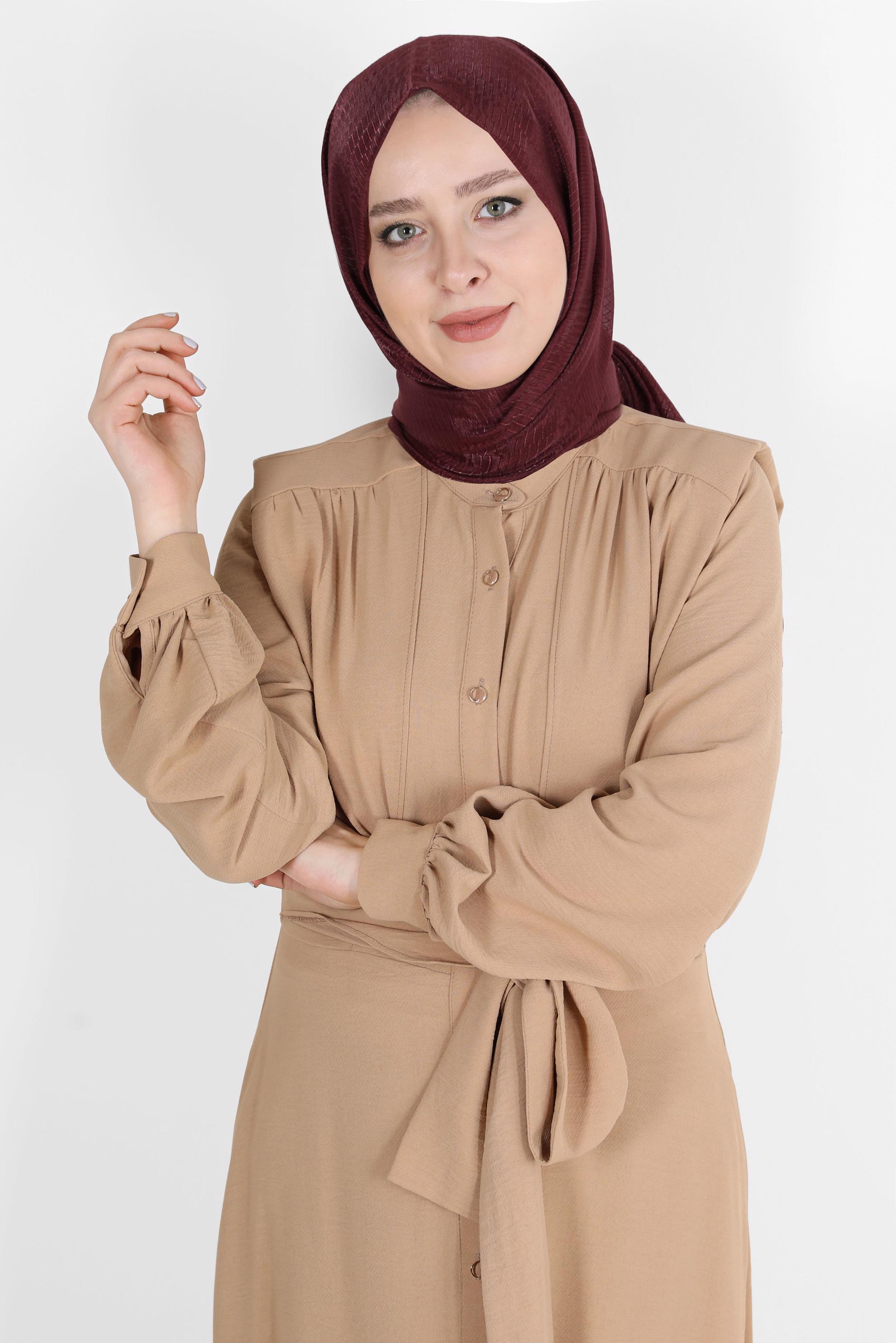 Tesettür giyim BORDO 8074 ALVİNA BELLA SERİSİ-1 (NRL)