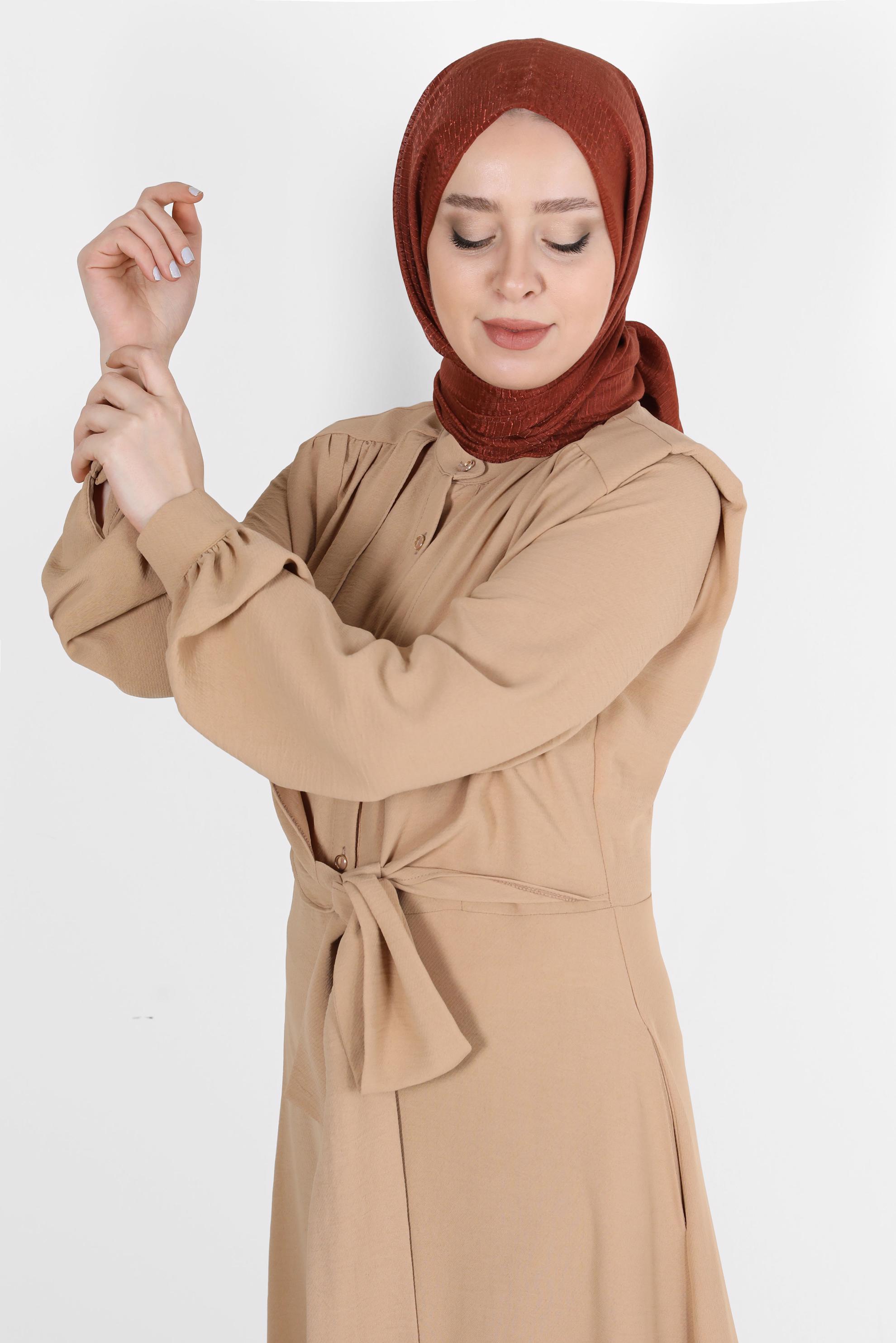 Tesettür giyim TURUNCU 8074 ALVİNA BELLA SERİSİ-1 (NRL)