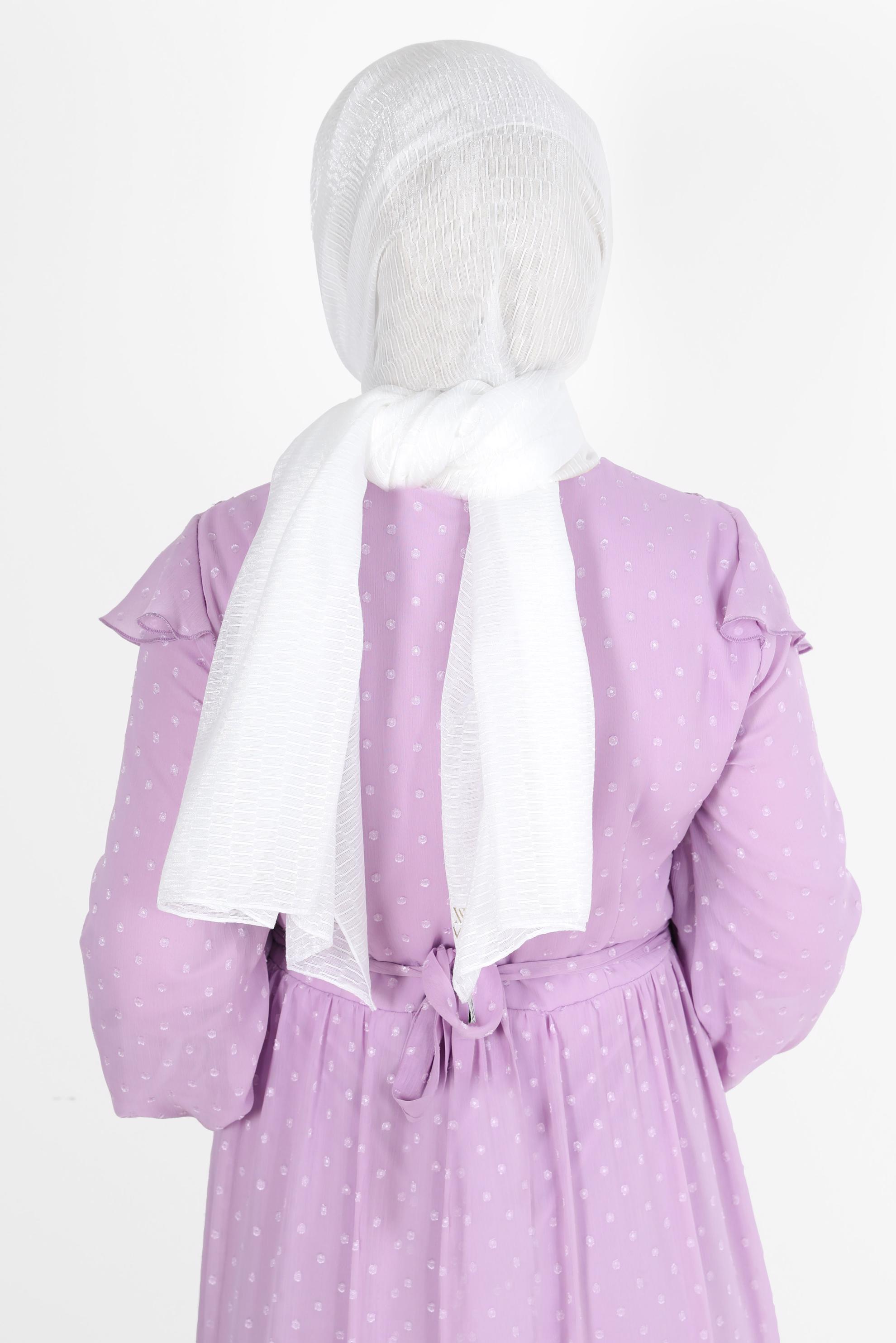 Tesettür giyim BEYAZ 8074 ALVİNA BELLA SERİSİ-1 (NRL)