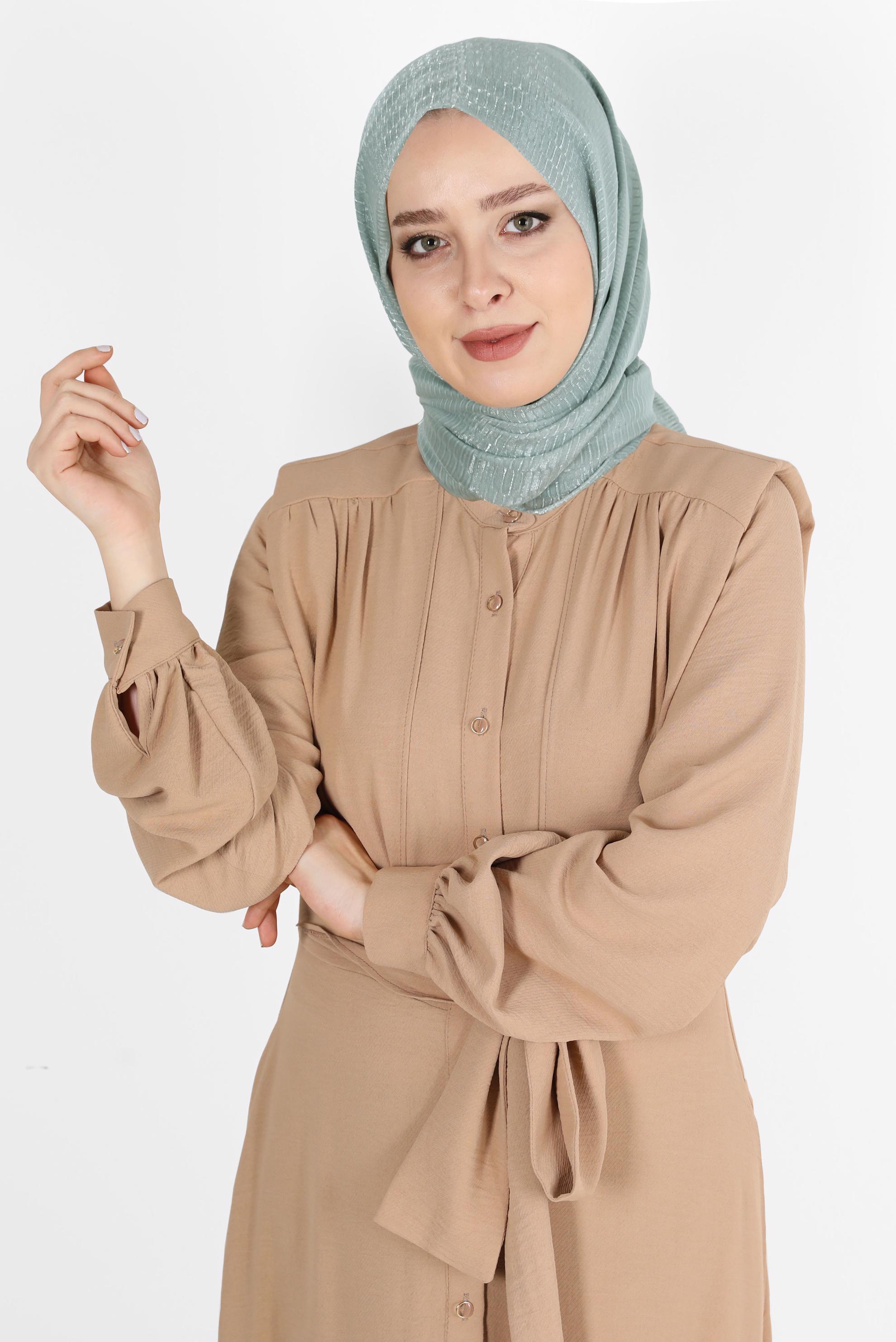 Tesettür giyim YEŞİL 8074 ALVİNA BELLA SERİSİ-1 (NRL)