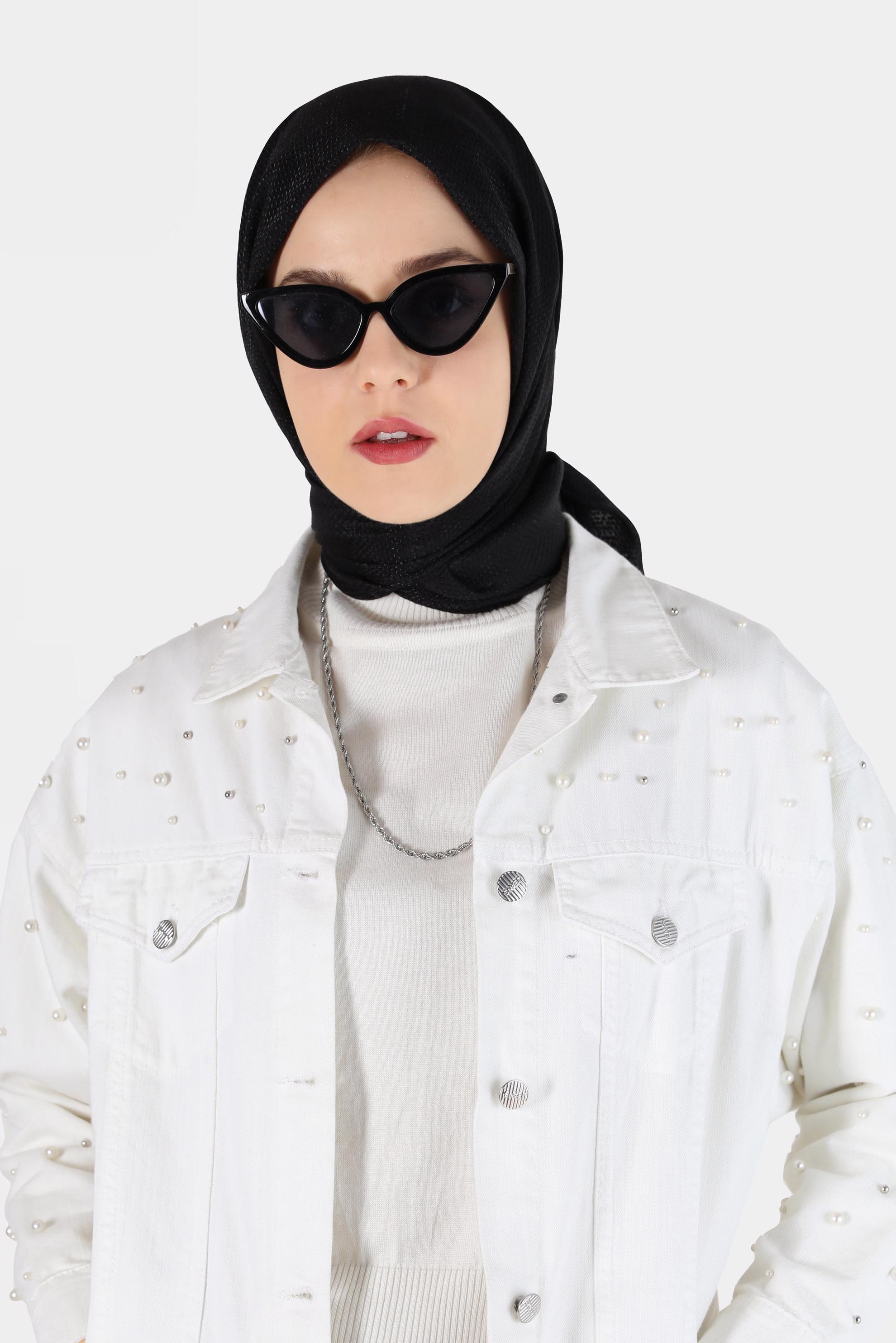 Tesettür giyim SİYAH ALVİNA BELLA ŞAL 8075 