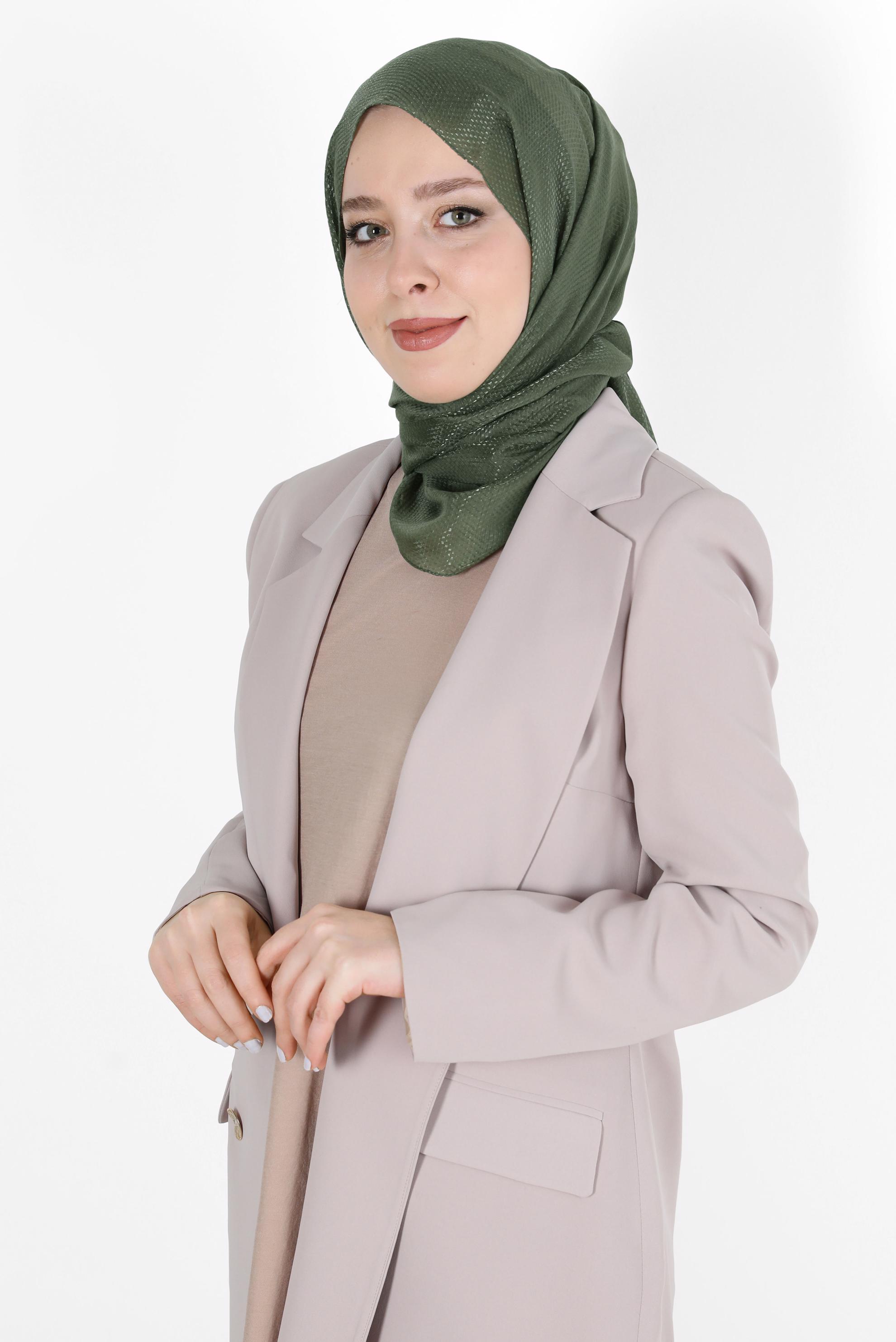 Tesettür giyim HAKİ ALVİNA BELLA ŞAL 8075 