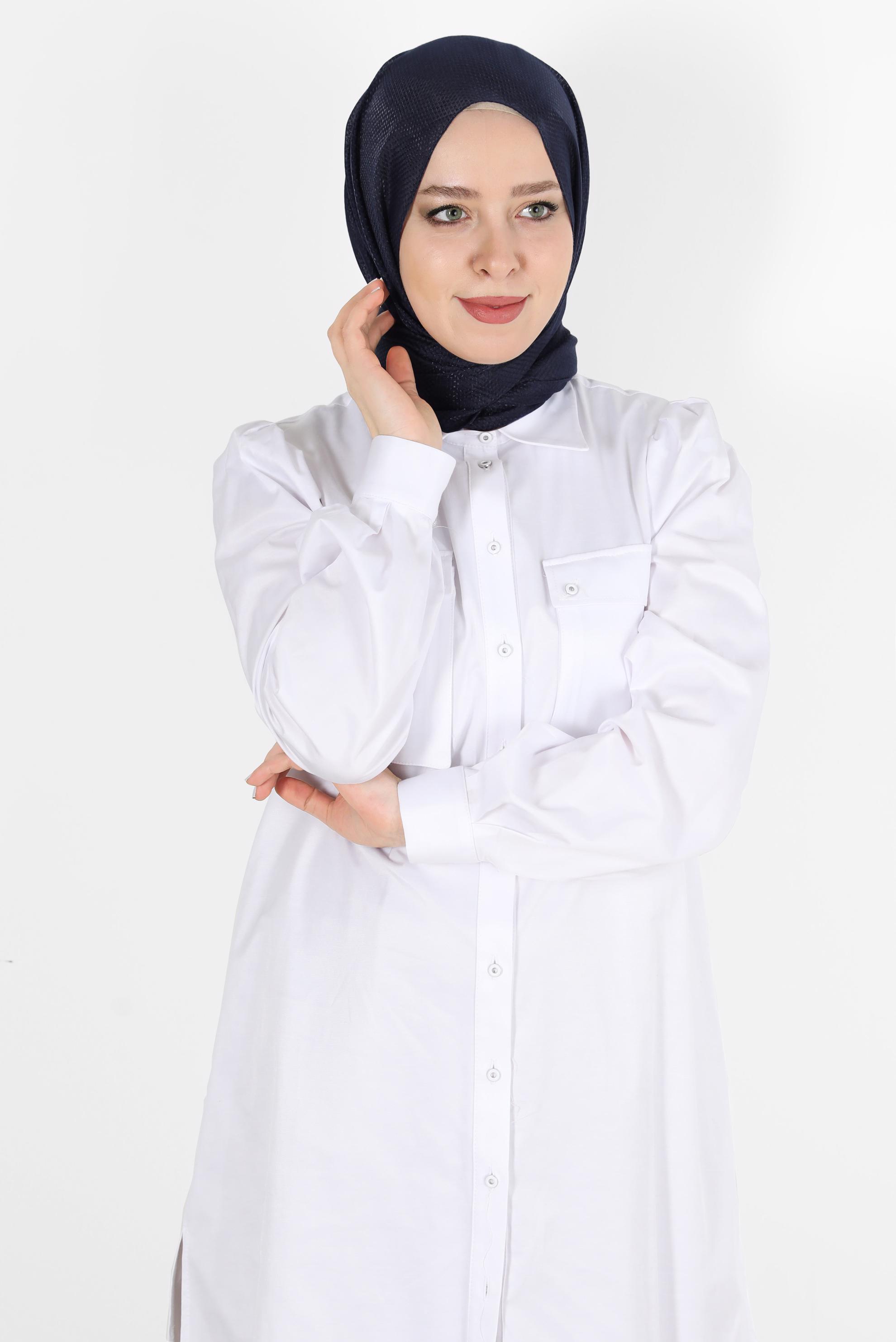 Tesettür giyim LACİVERT ALVİNA BELLA ŞAL 8075 