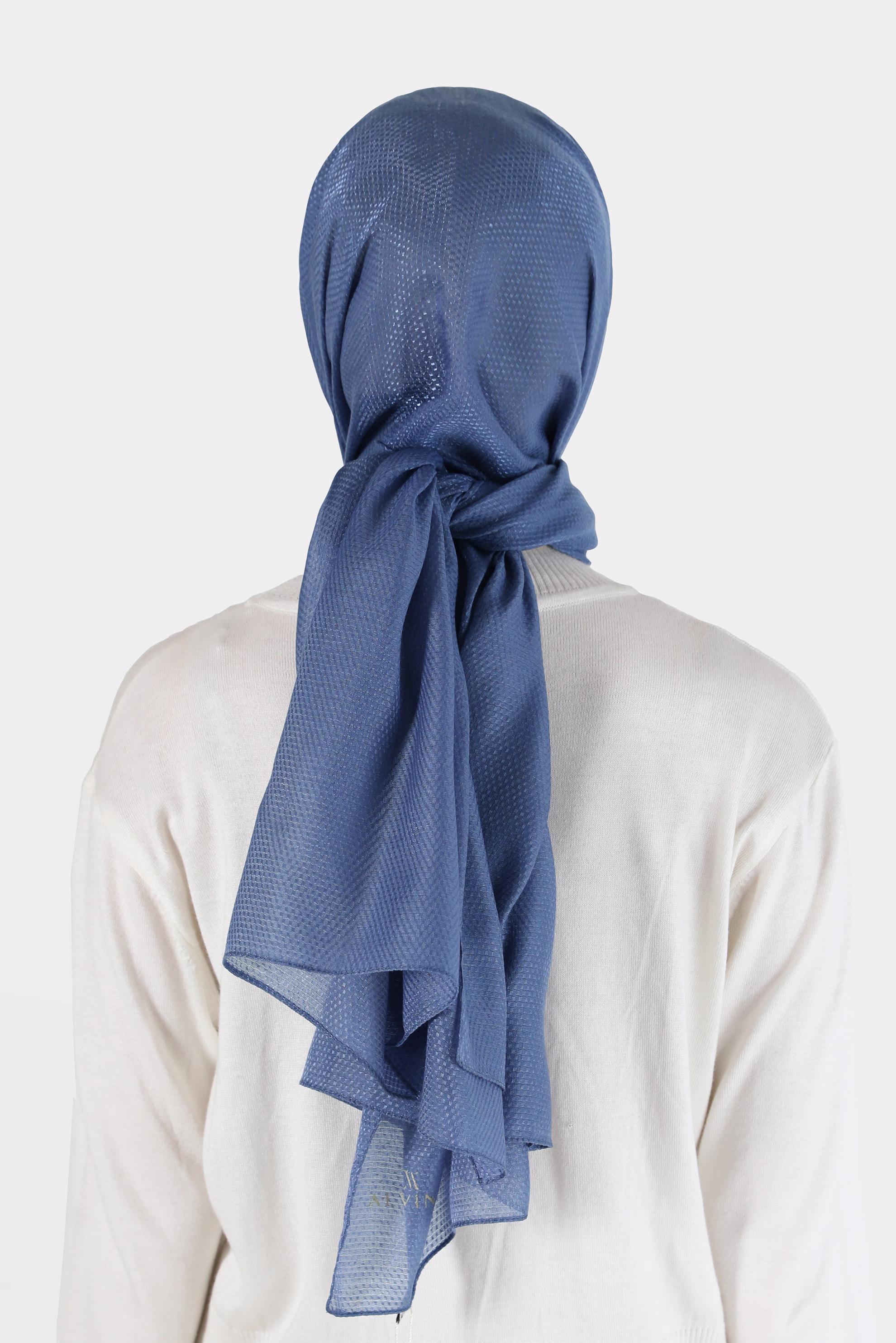 Tesettür giyim LACİVERT ALVİNA BELLA ŞAL 8075 