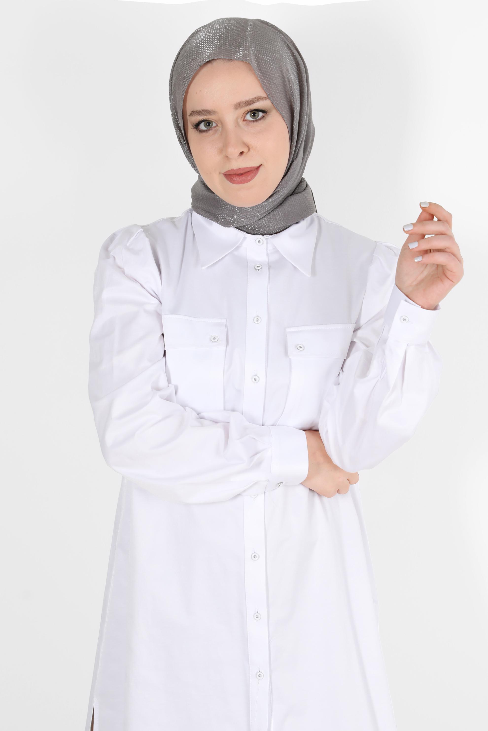 Tesettür giyim GRİ ALVİNA BELLA ŞAL 8075 