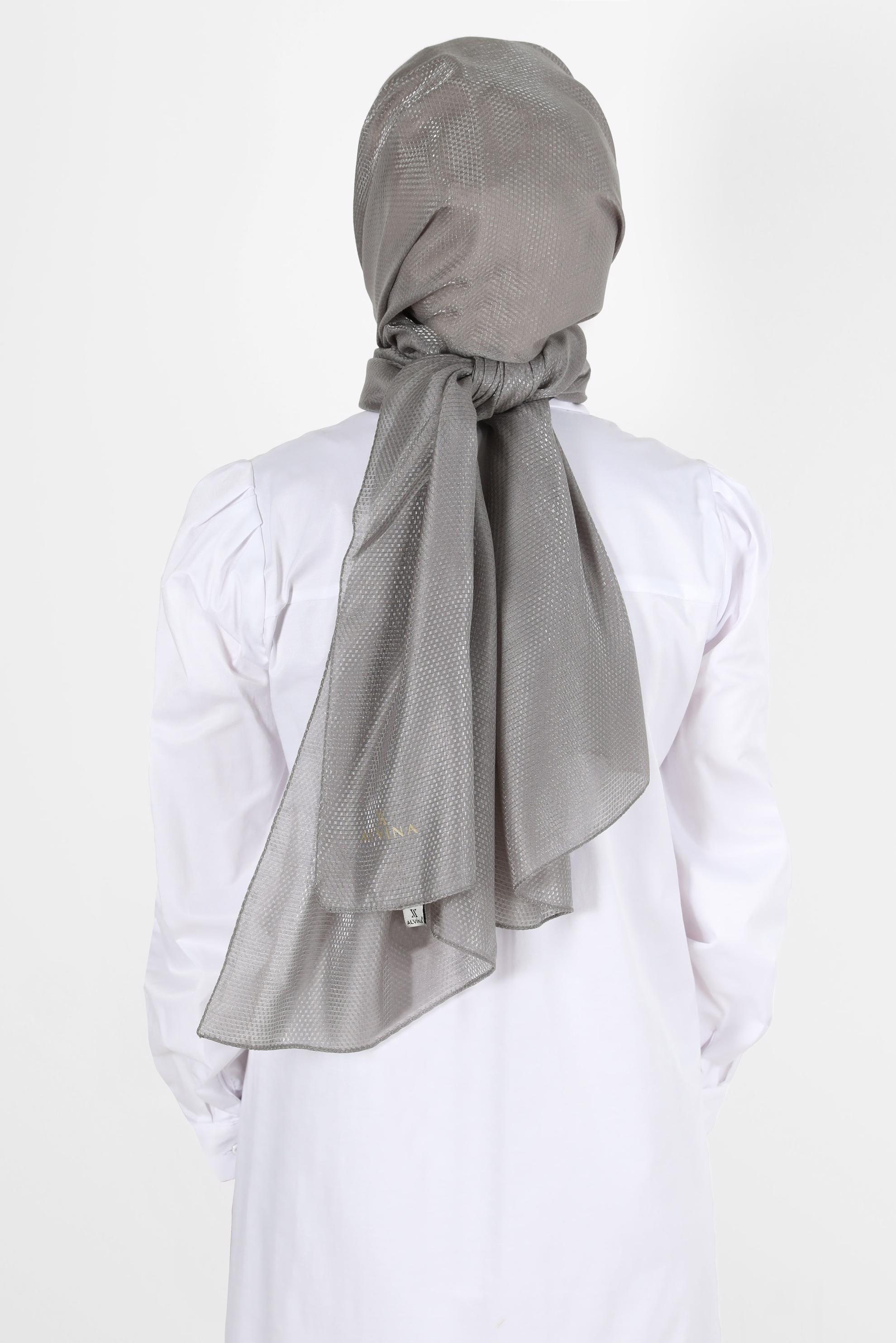 Tesettür giyim GRİ ALVİNA BELLA ŞAL 8075 