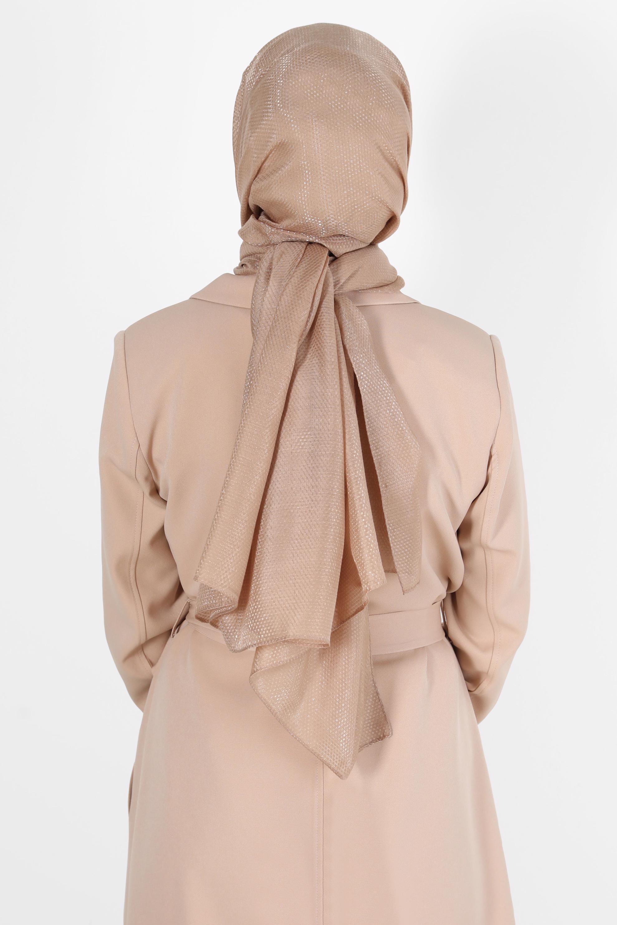 Tesettür giyim KAHVE ALVİNA BELLA ŞAL 8075 