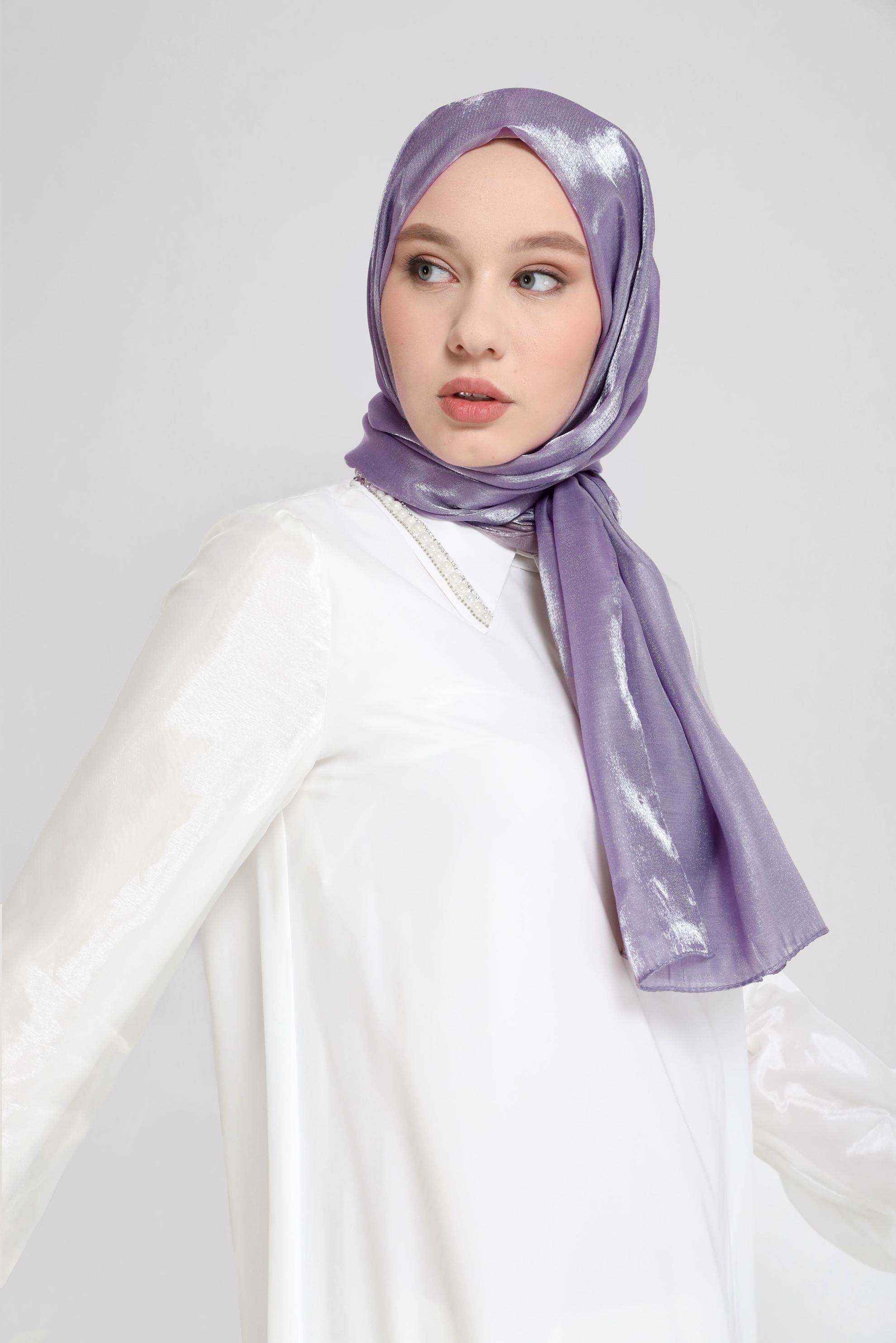 Tesettür giyim MOR ALVİNA ŞAL 8076 