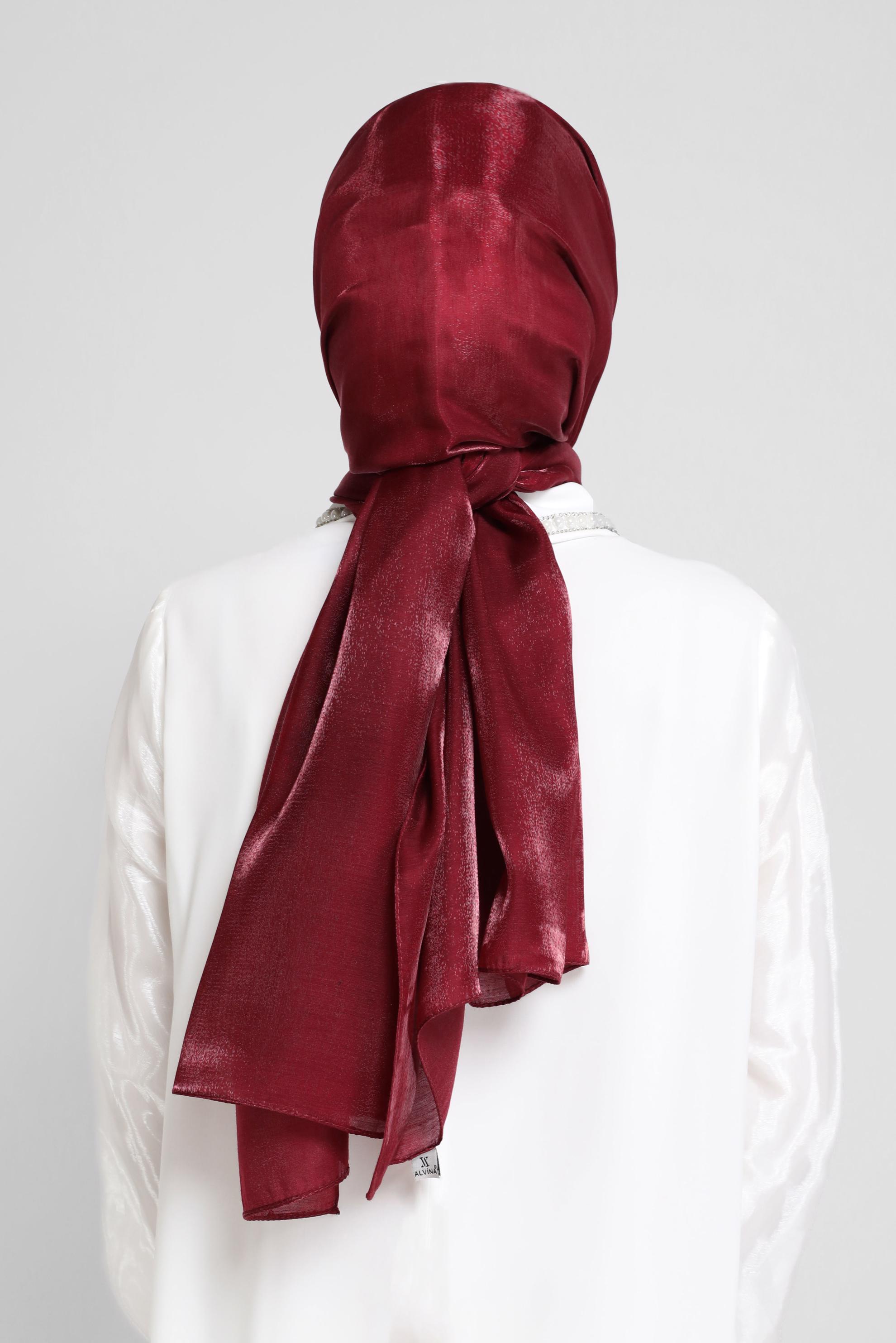 Tesettür giyim BORDO ALVİNA ŞAL 8076 