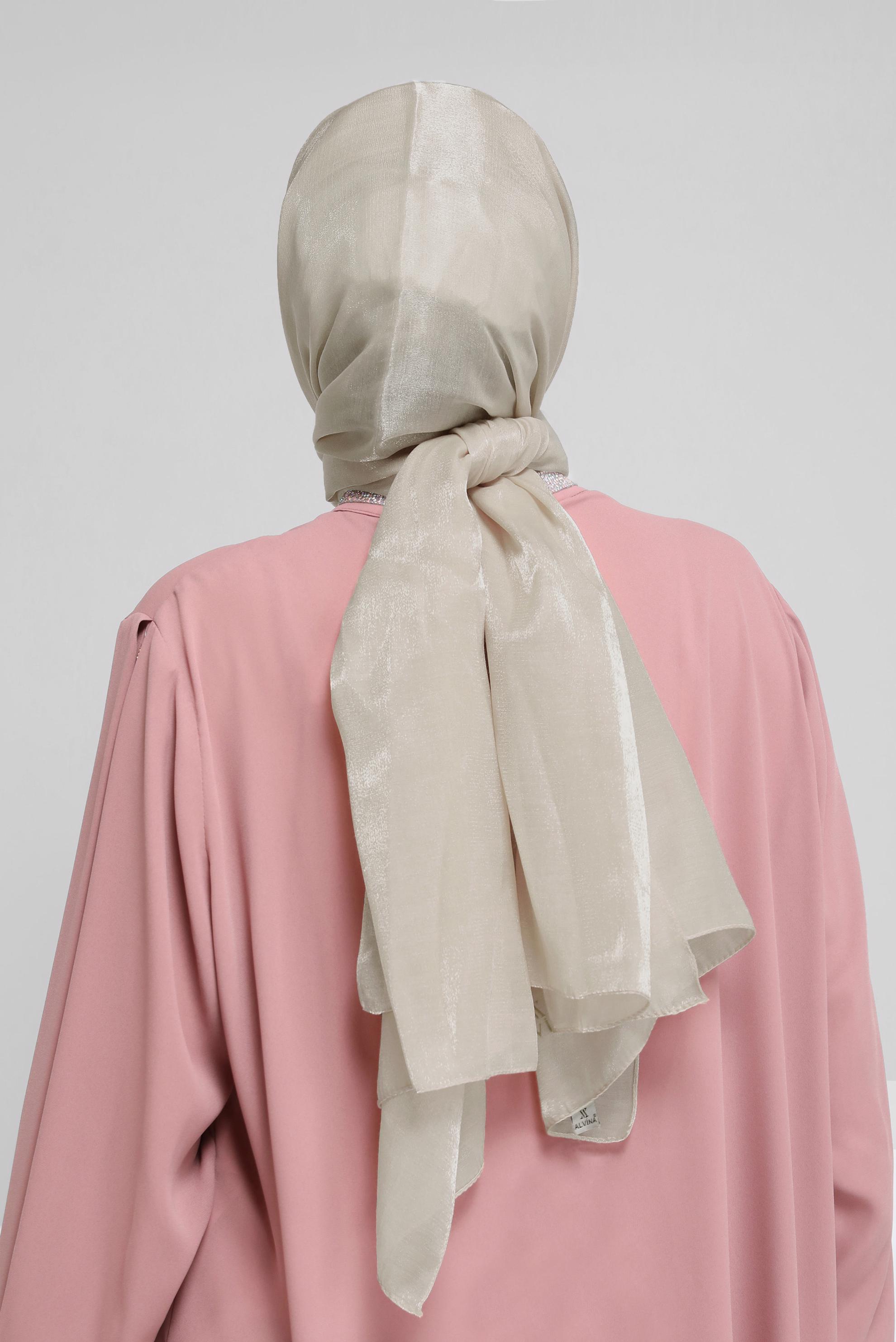 Tesettür giyim VİZON ALVİNA ŞAL 8076 