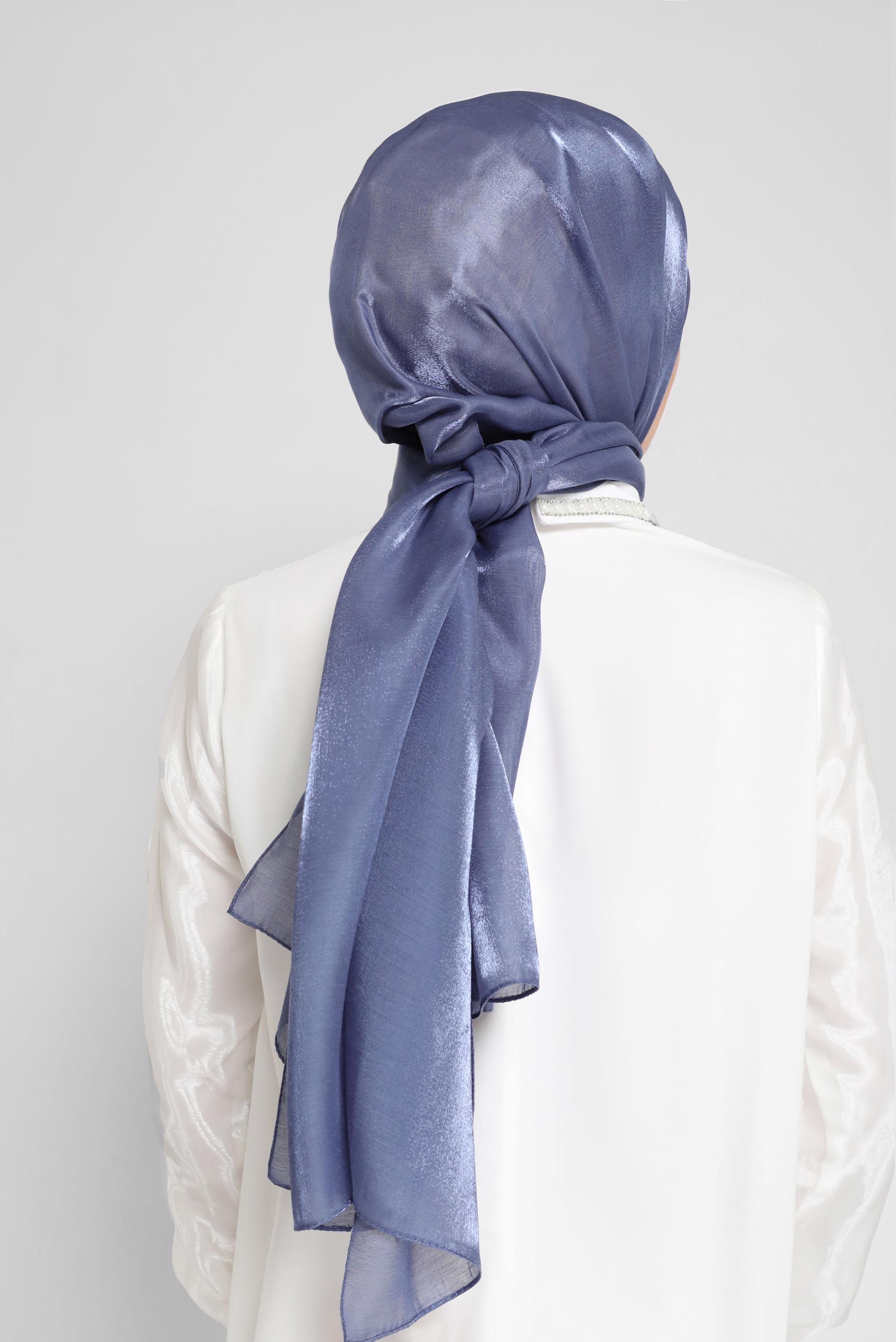 Tesettür giyim LACİVERT ALVİNA ŞAL 8076 