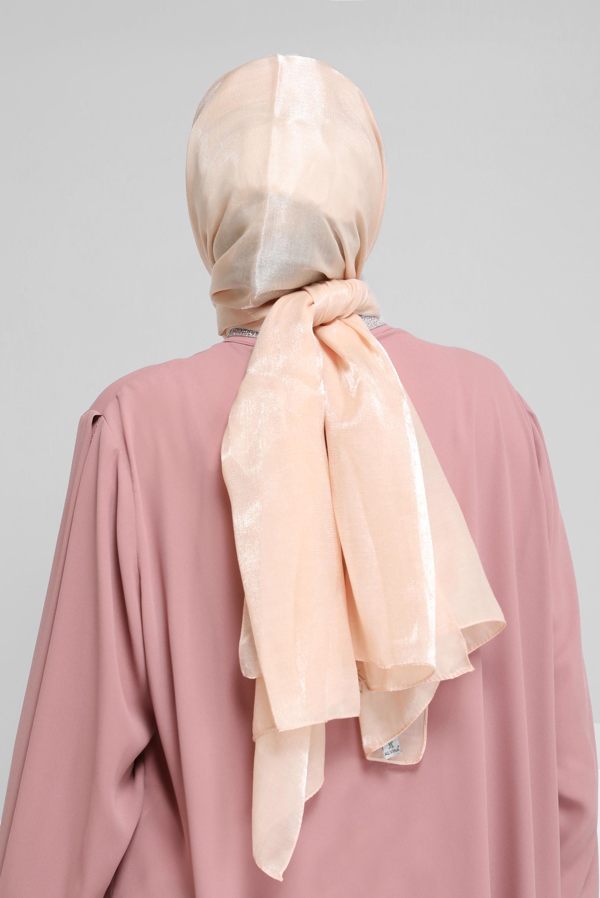 Tesettür giyim PUDRA ALVİNA ŞAL 8076 