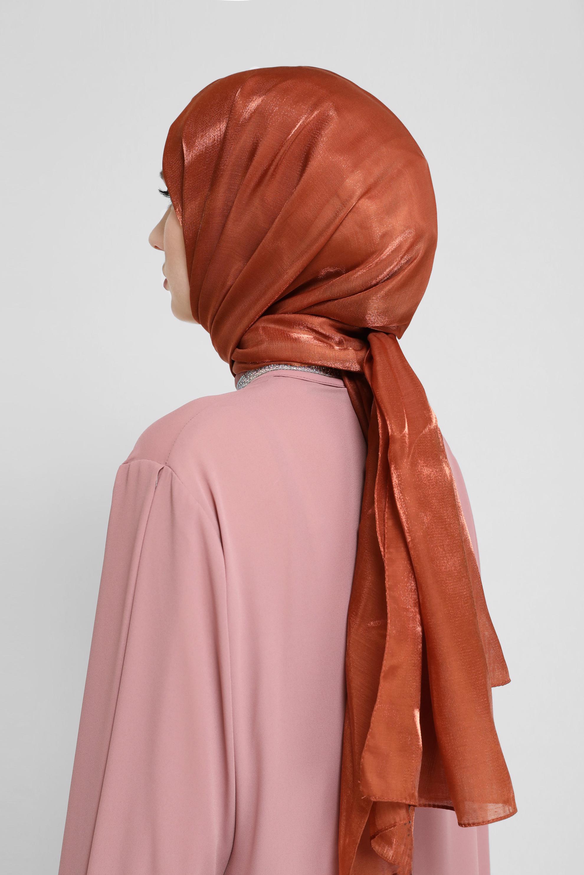 Tesettür giyim KAHVE ALVİNA ŞAL 8076 