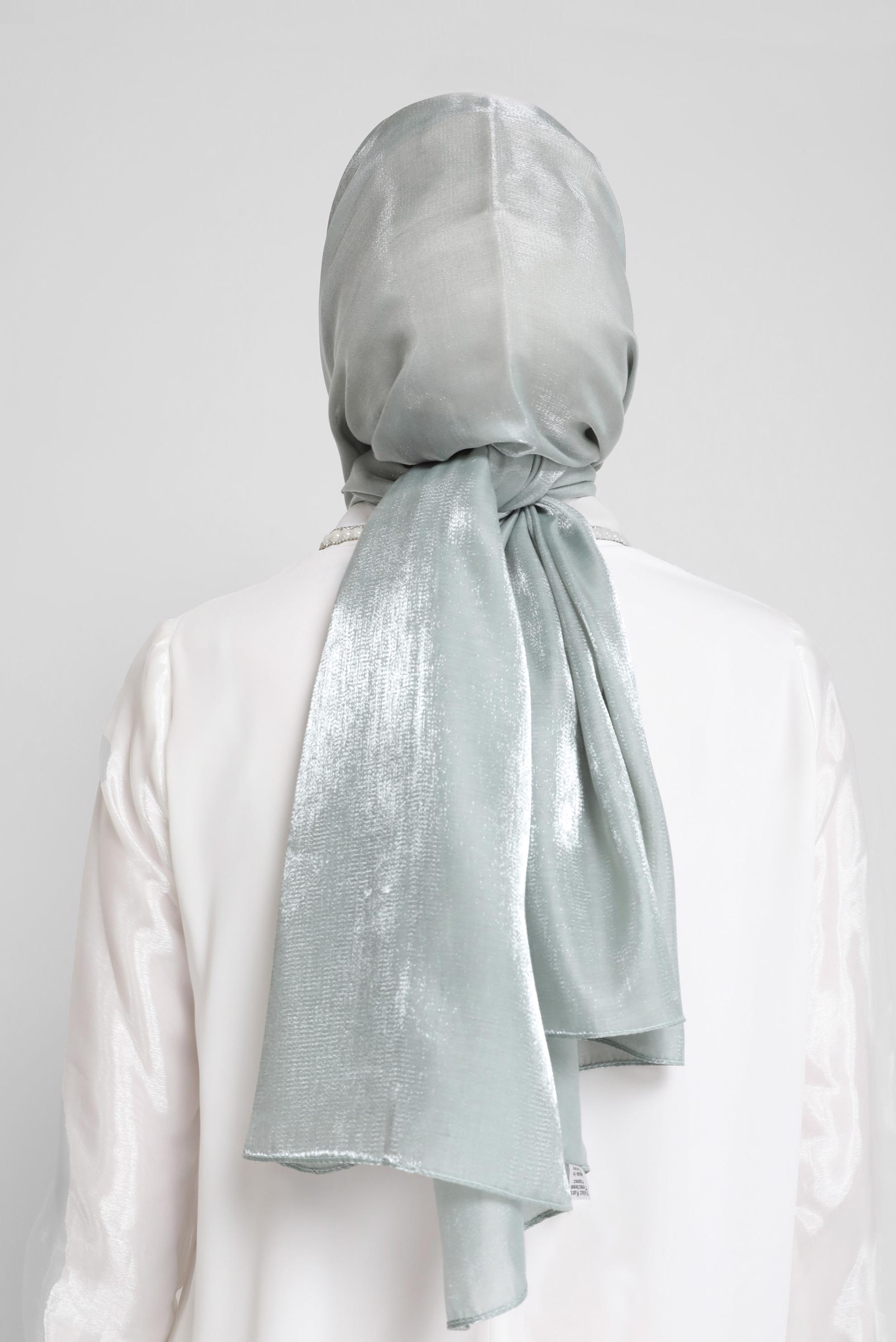 Tesettür giyim YEŞİL ALVİNA ŞAL 8076 