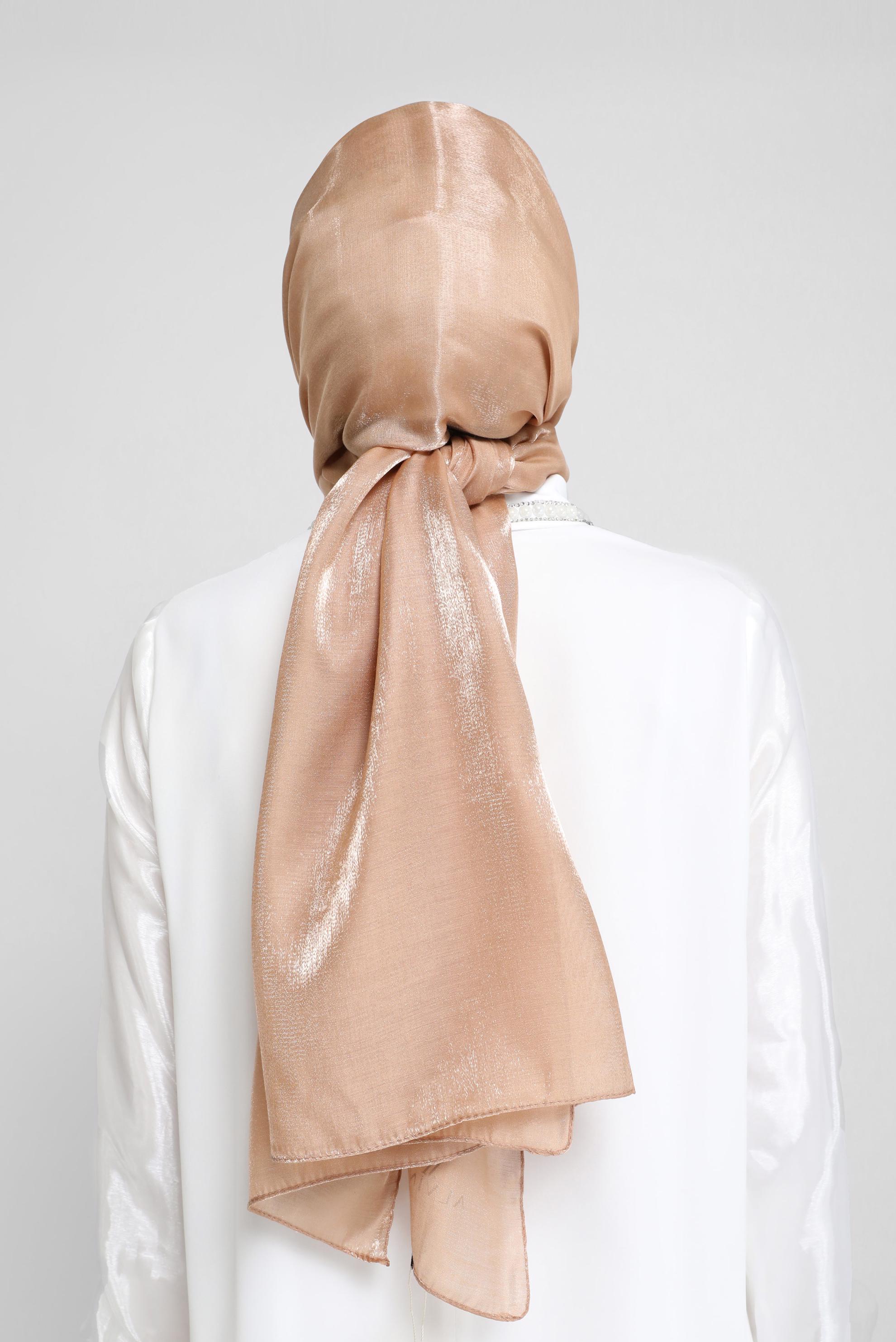 Tesettür giyim KAHVE ALVİNA ŞAL 8076 