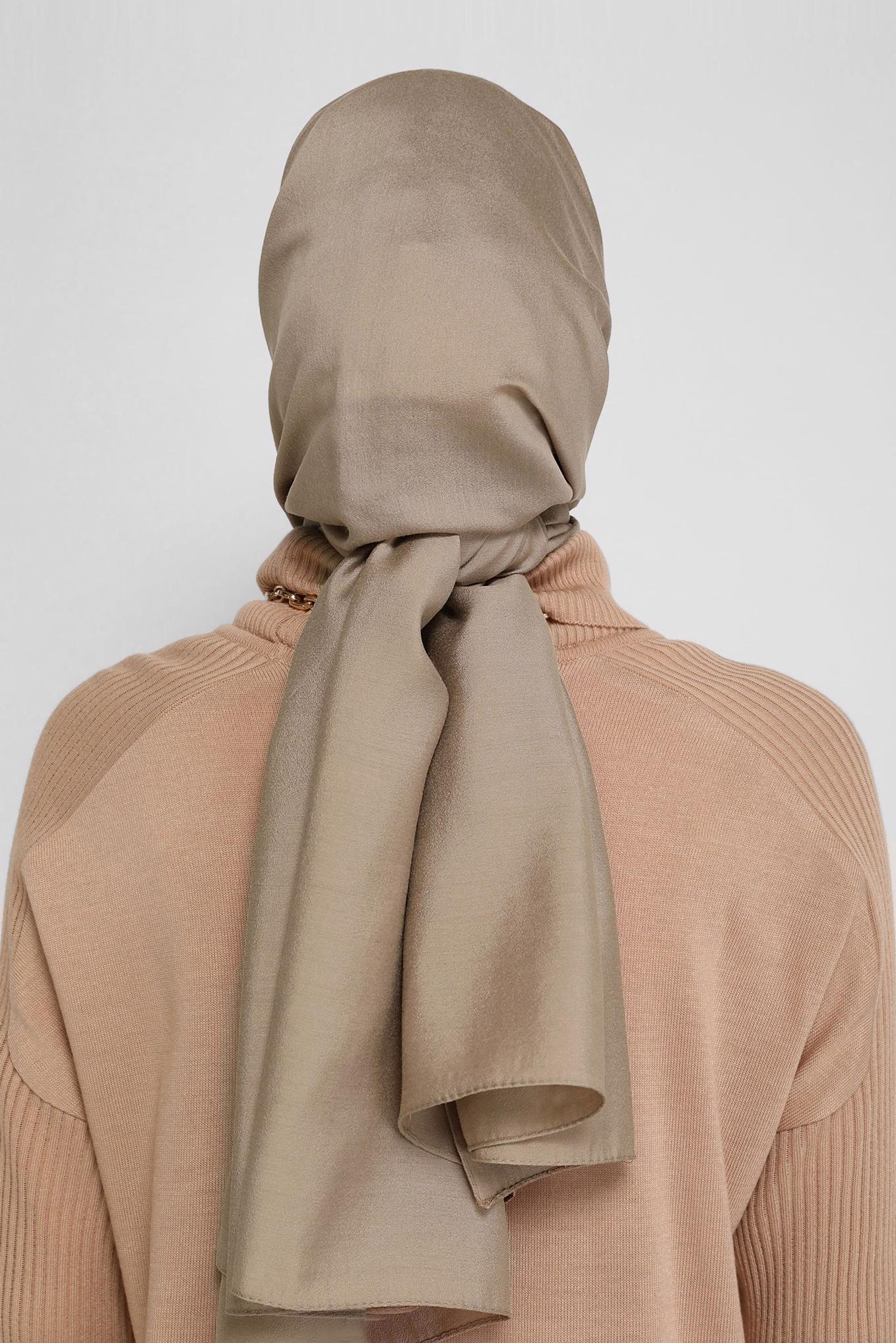 Tesettür giyim BEJ ALVİNA MODAL ŞAL 8077 