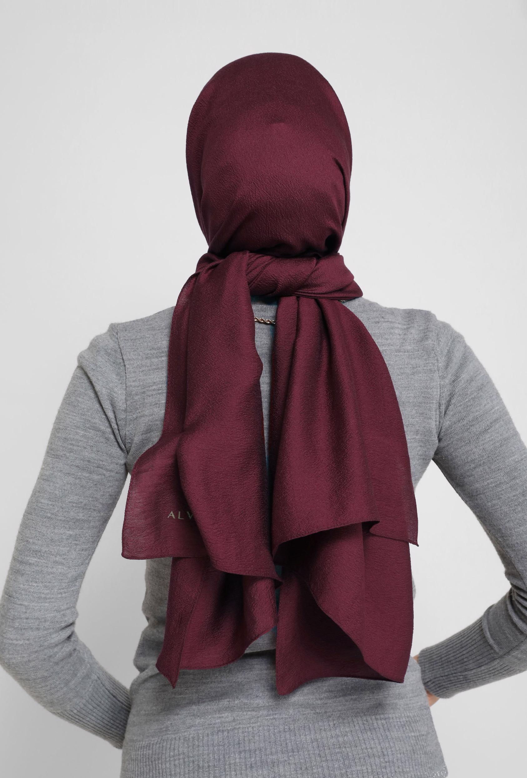 Tesettür giyim BORDO ALVİNA MODAL ŞAL 8077 